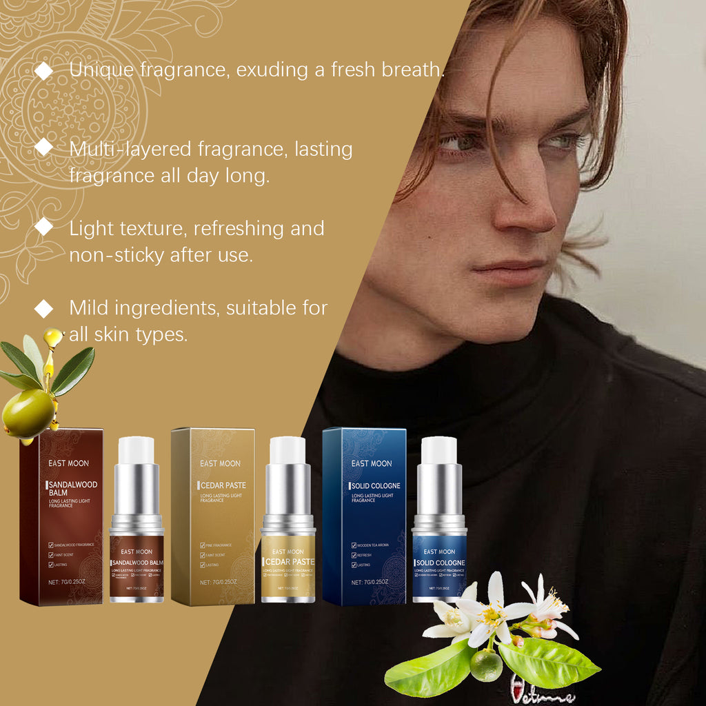 East Moon Men's Ointment Stick (Sandalwood Scent) Is Refreshing, Non-Sticky And Has A Long-Lasting Fragrance. It Is A Charming Ointment Stick For Men