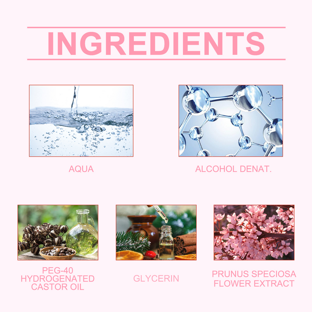 EELHOE Cherry Blossom Body Hair Eau De Parfum Spray Elegant Fresh Dating Atmosphere Natural Niche Eau De Parfum Spray