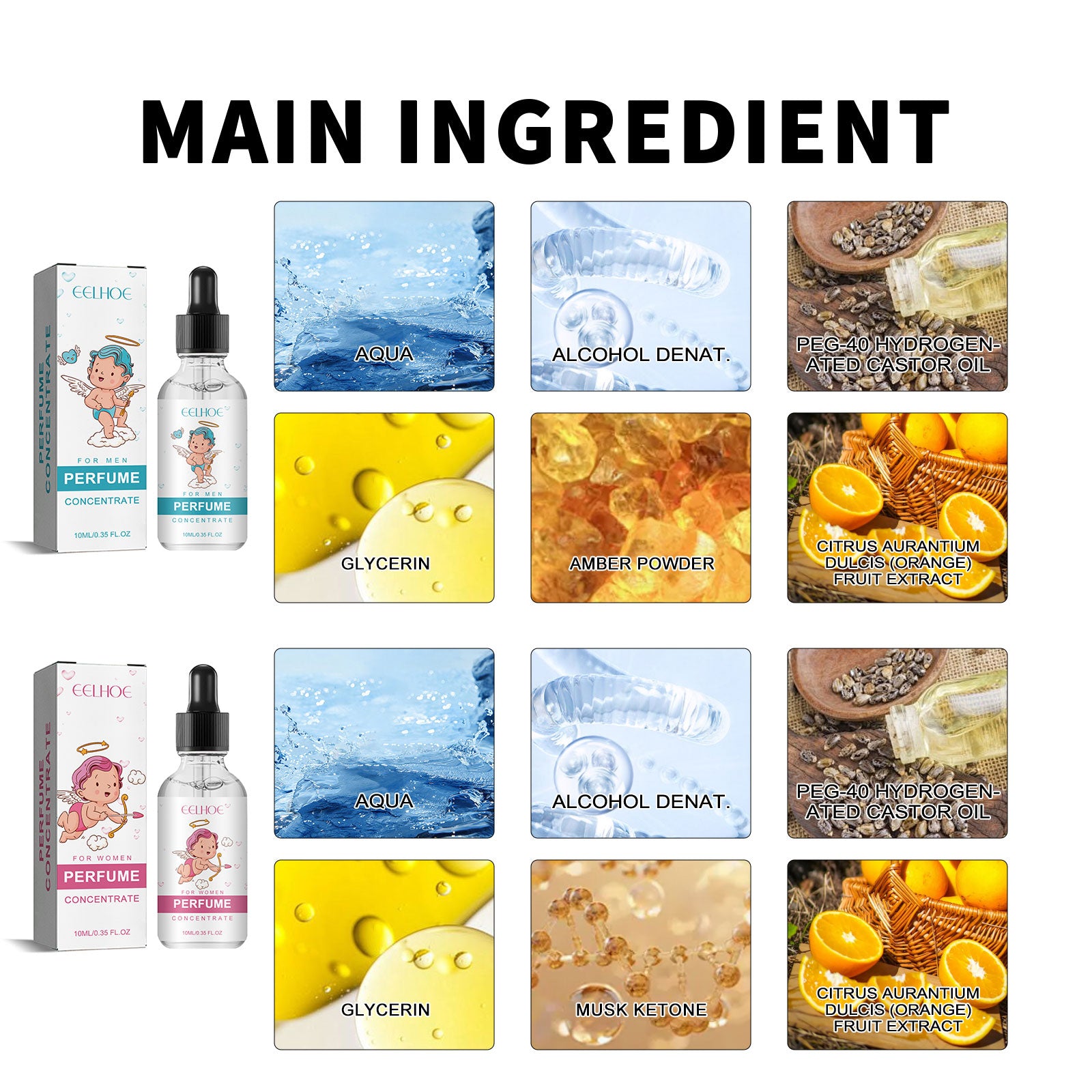 EELHOE Cupid Information Perfume (Women's Edition) Is A Long-Lasting, Natural, Fresh, Niche, Portable And Personalized Aromatic Perfume