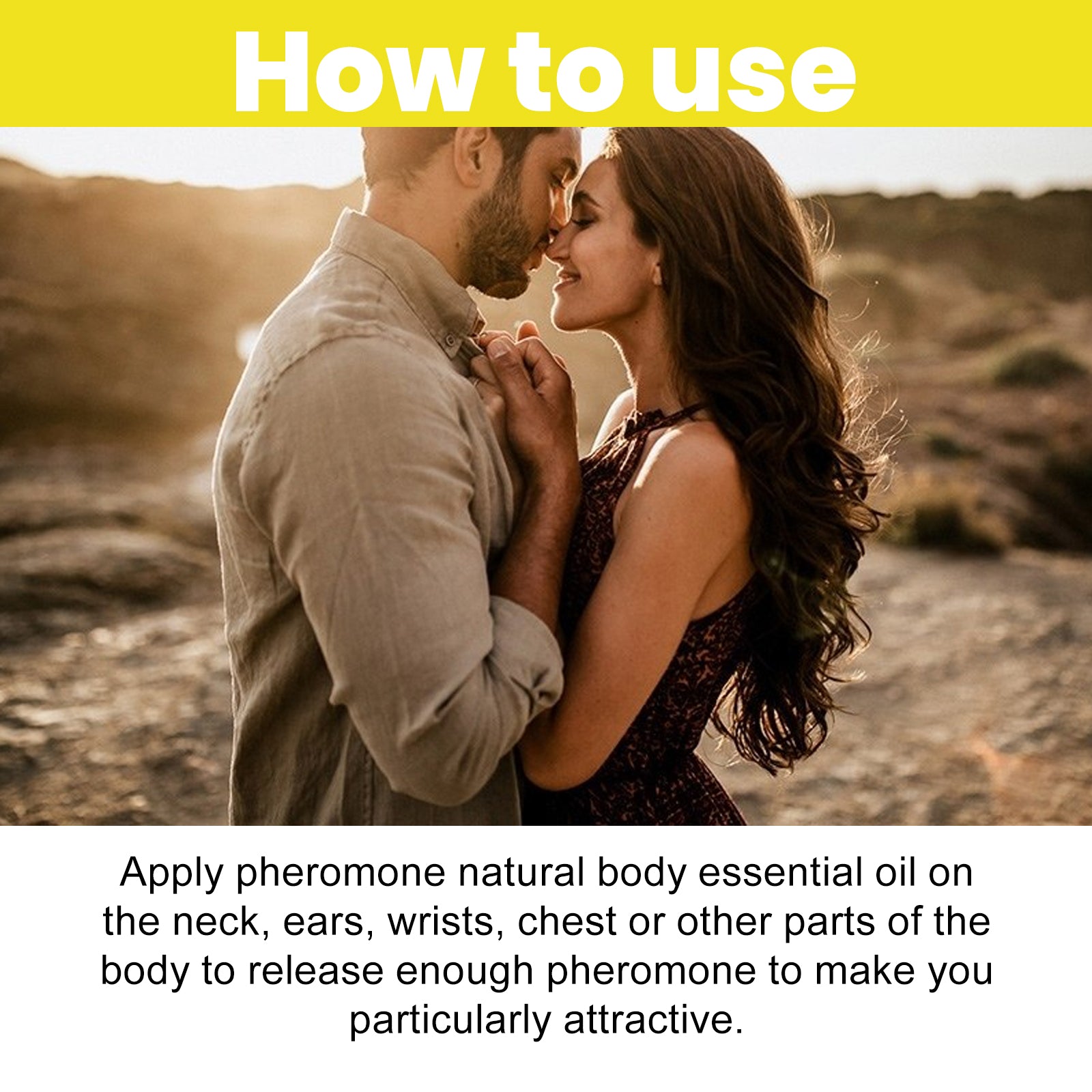 North Moon Pheromone Natural Body Essential Oil (Yellow) Is A Natural, Refreshing And Long-Lasting Fragrance For Both Men And Women