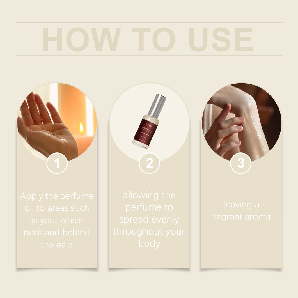 OUHOE  Soft Classic Vanilla Perfume Oil (Vanilla Scent) Is A Niche, Sweet, Portable, Elegant, Natural, Fresh And Charming, With A Long-Lasting Fragrance