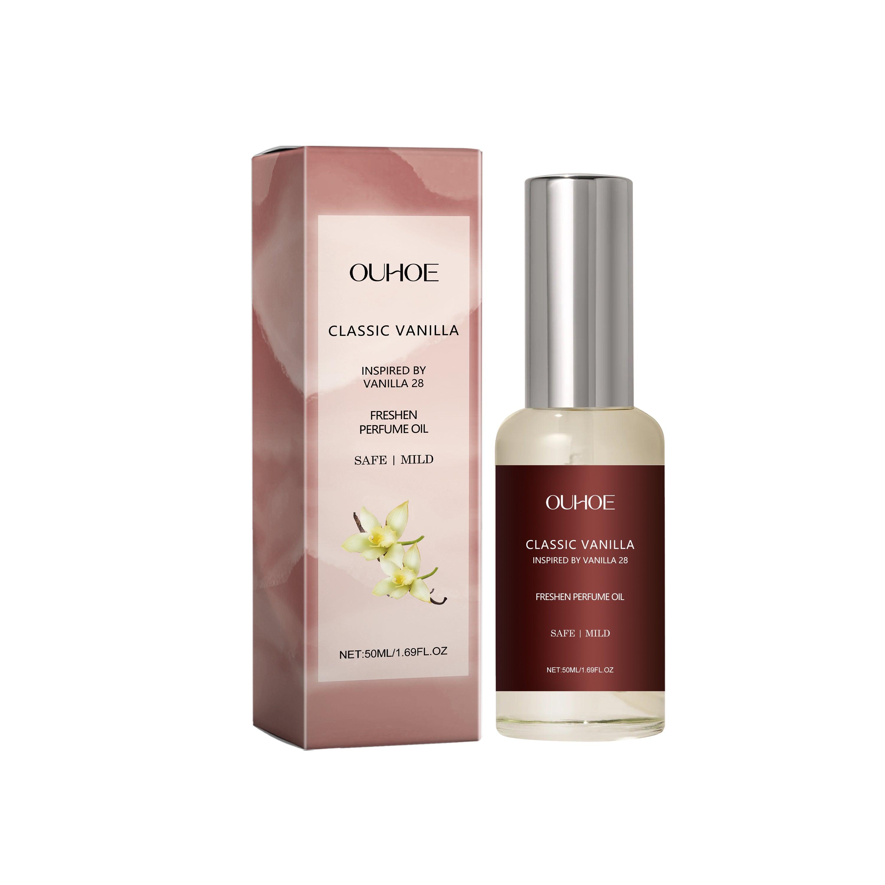 OUHOE  Soft Classic Vanilla Perfume Oil (Vanilla Scent) Is A Niche, Sweet, Portable, Elegant, Natural, Fresh And Charming, With A Long-Lasting Fragrance