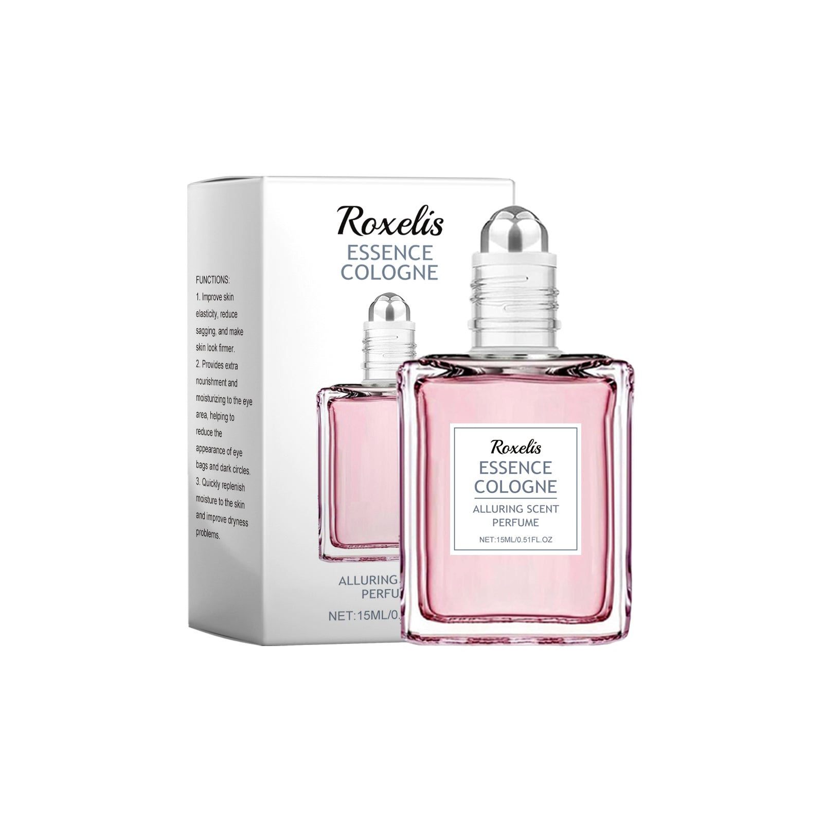 Roxelis Pink Rose Fragrance Essential Oil, Mild Natural Fresh Fragrance Fragrance Portable Women's Eau De Toilette