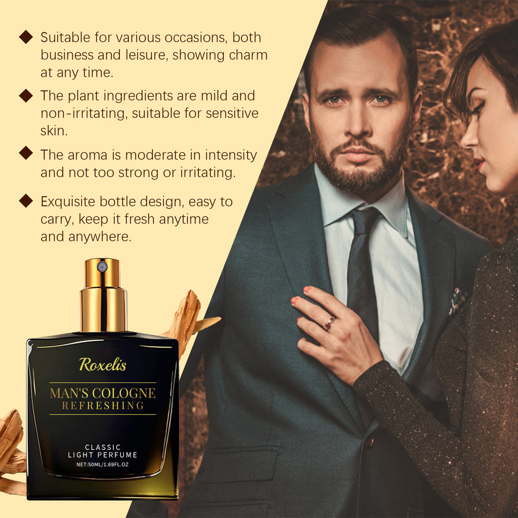 Roxelis Men's Charm Cologne Rich Cologne Pheromones Exude Male Charm Niche Portable Cologne