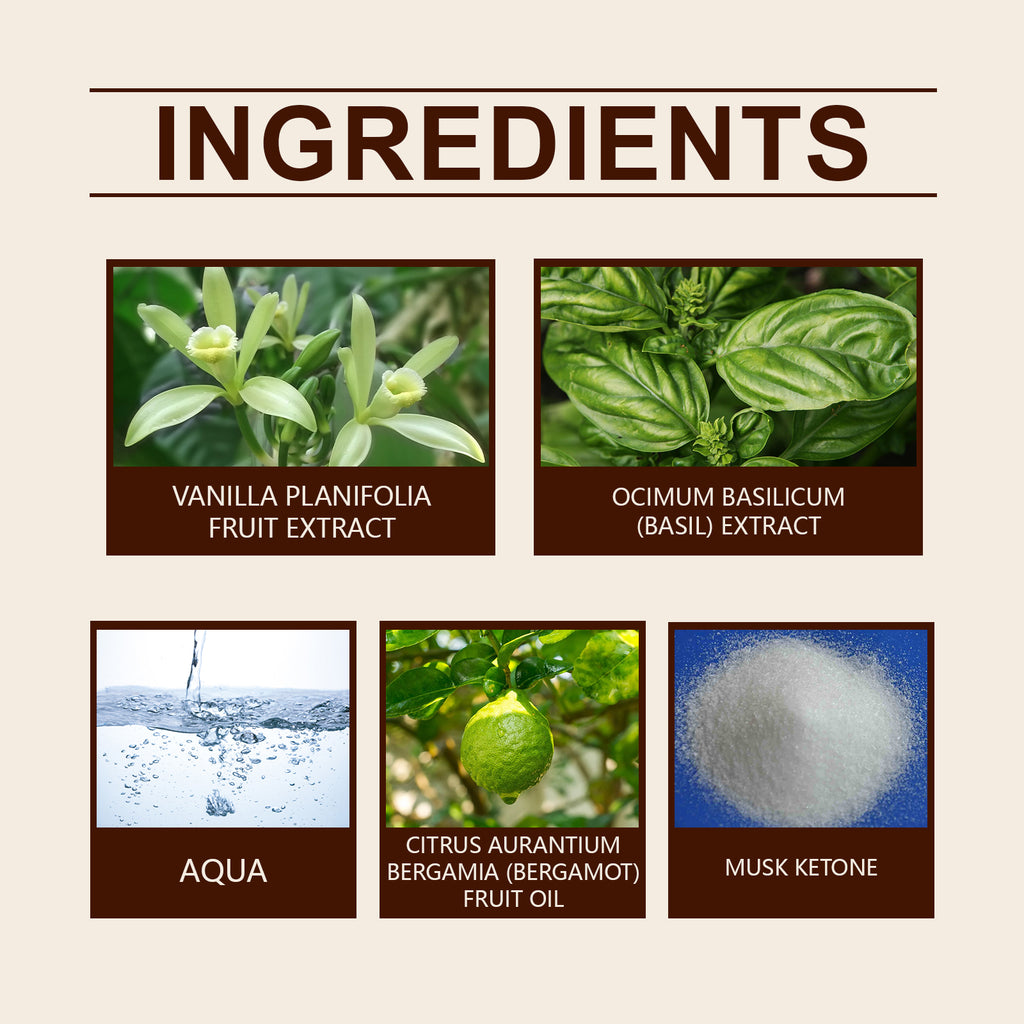 Roxelis Vanilla Basil Perfume Mild Niche Vanilla Light Fragrance Stay Fragrance Lasting Dating Charm Natural Light Elegant Perfume