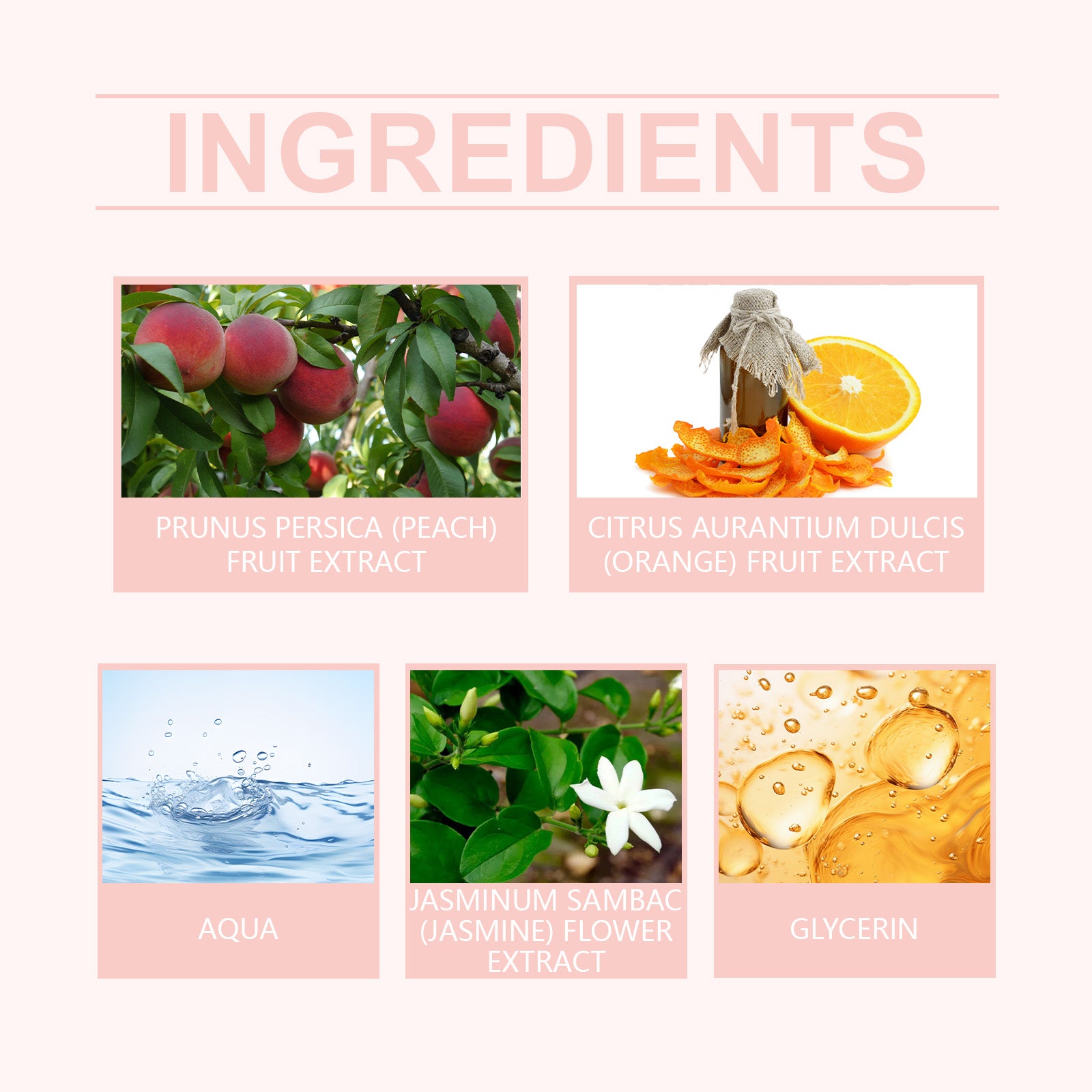 Roxelis Peach Perfume Fresh Light Elegant Refreshing Fruit Fragrance Charm Lasting Fragrance Light Elegant Perfume Spray
