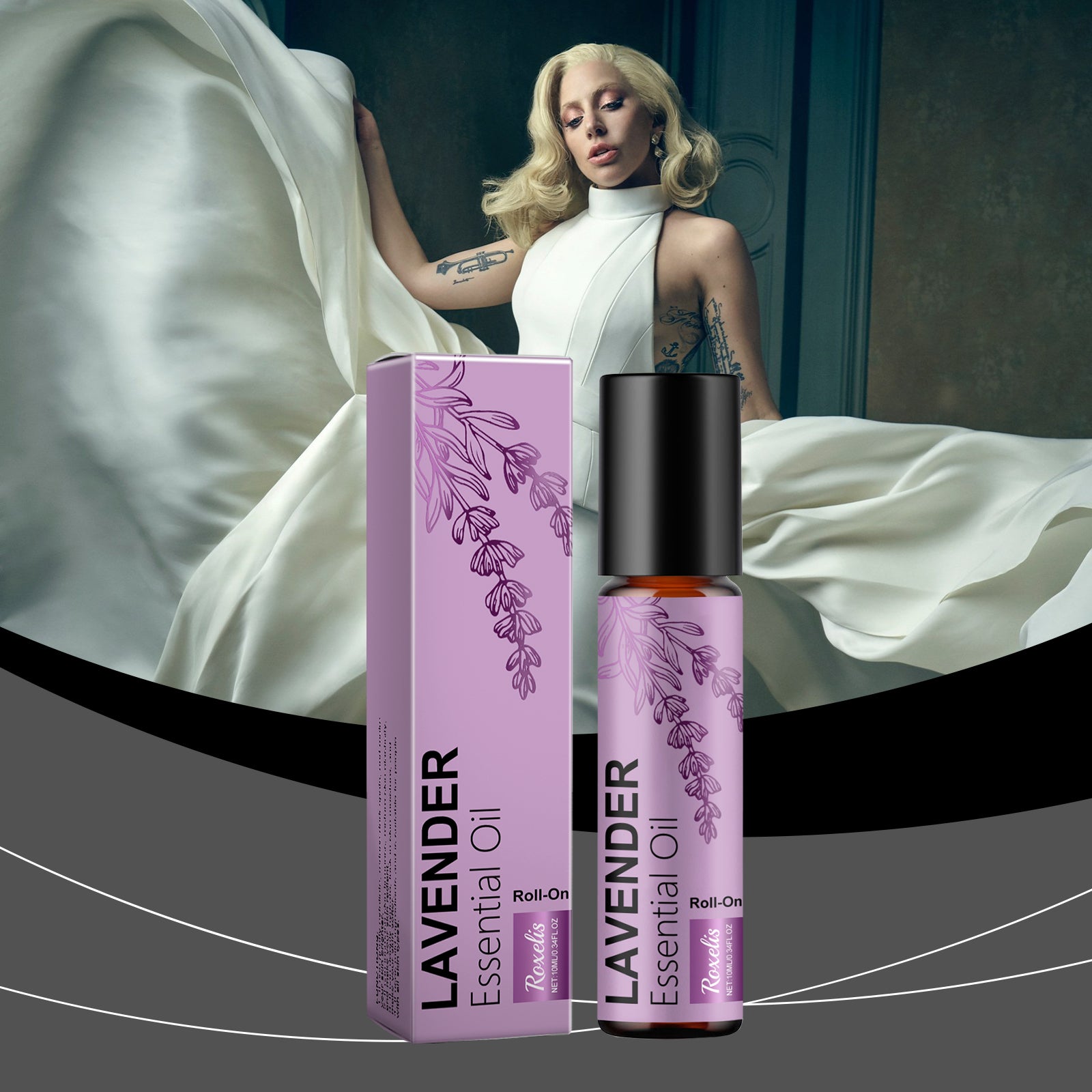 Roxelis Lavender Ball Perfume Essential Oil Lasting Long Not Easy To Disperse Light Fragrance Lavender Romantic Fresh Ball Essential Oil