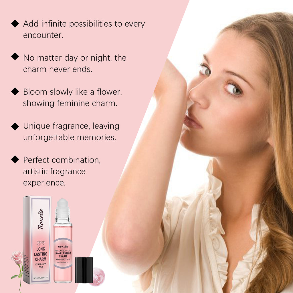 Roxelis Women's Roller Perfume Lasting Fragrance Portable Rose Light Everyday Fresh Exudes A Niche Appeal Perfume