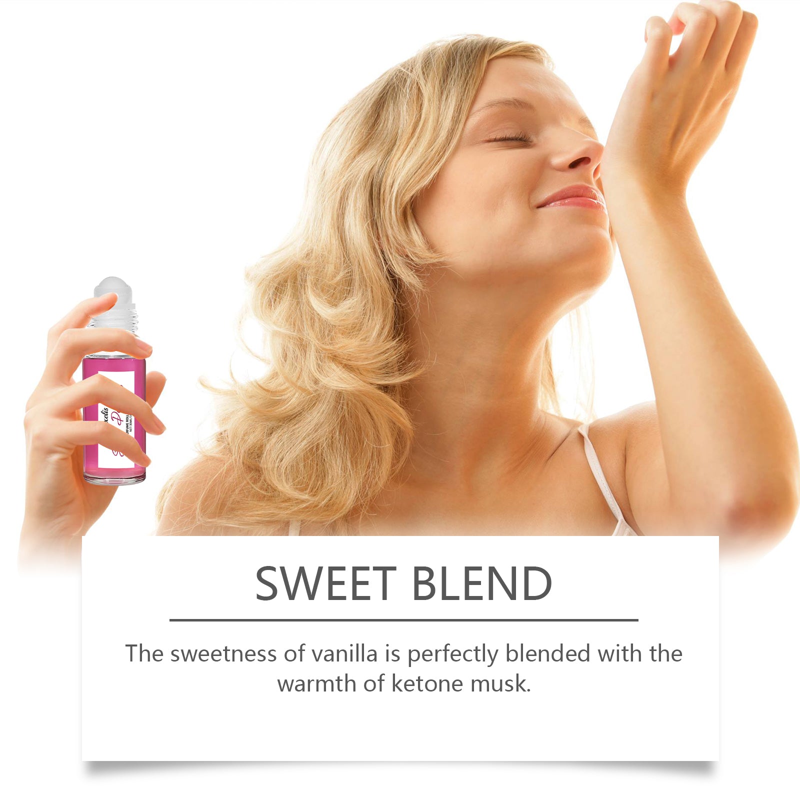 Roxelis Peach Pink Ball Perfume, Small Fresh Roller Perfume Fresh Light Fruit Peach Ball Perfume