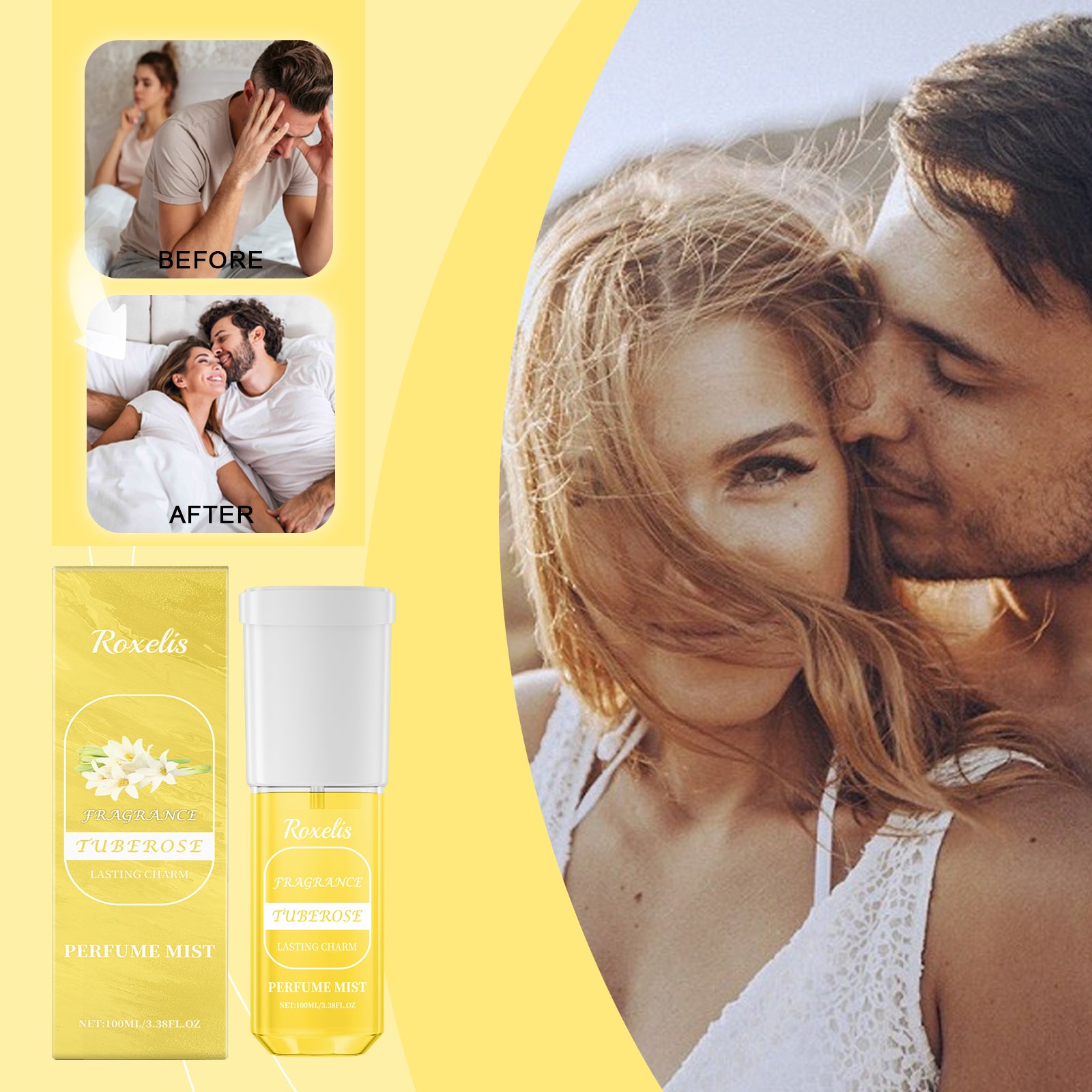 Roxelis Tuberose Perfume Fresh Fragrance Mild Lasting Fragrance Exudes Charming Fragrance Niche Elegant Portable Spray