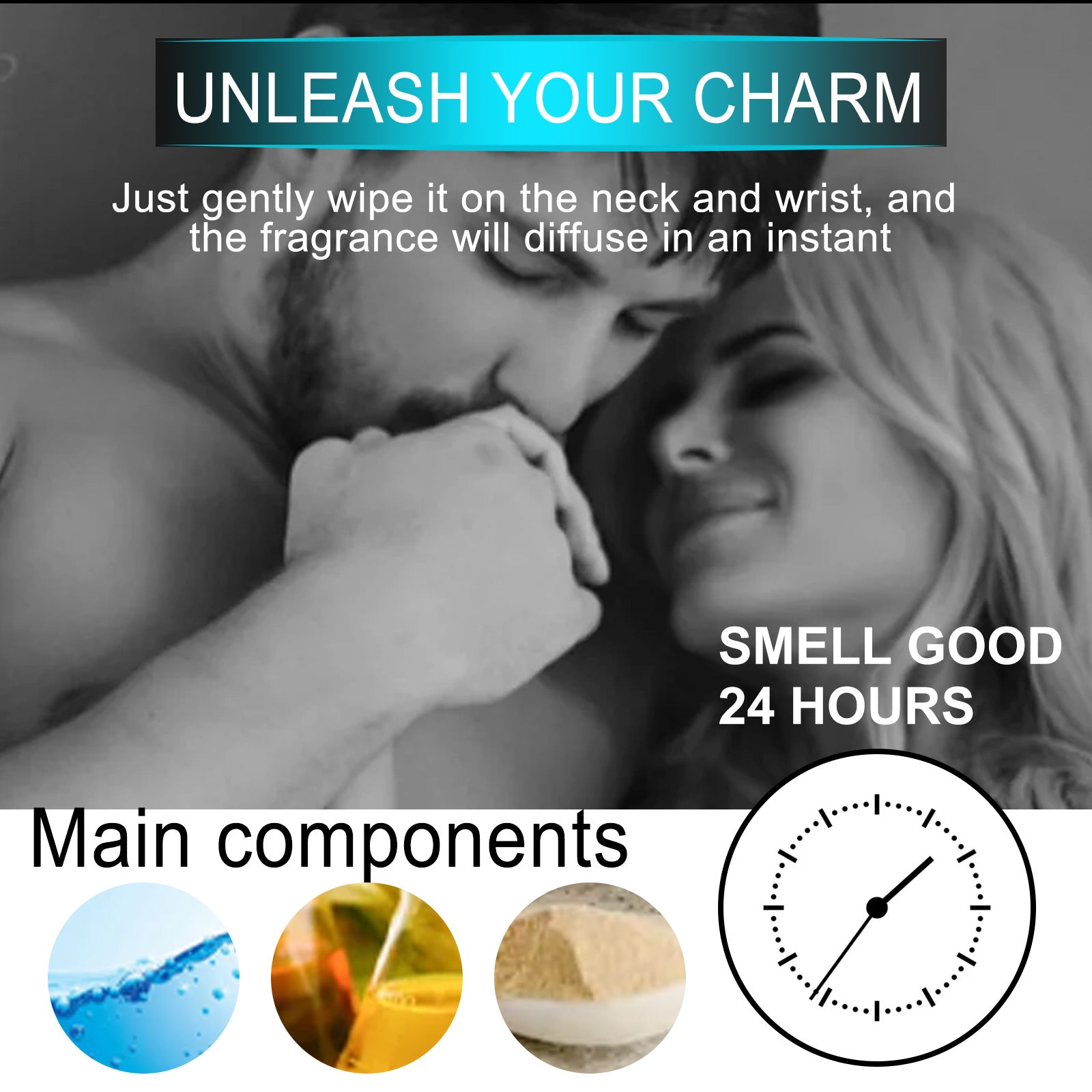 North Moon Roll-On Perfume, Natural Long-Lasting Fresh Light Atmosphere Perfume Keep Fragrance Ball Perfume