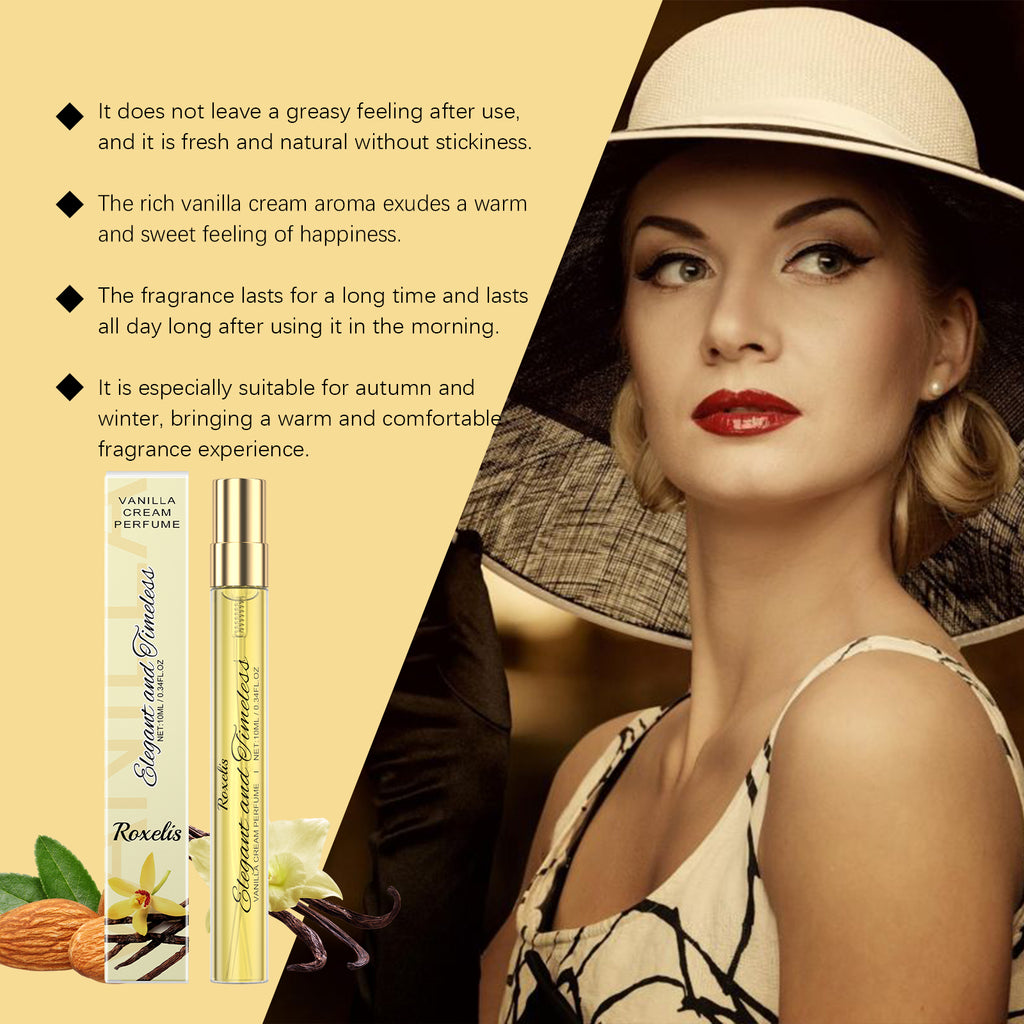 Roxelis Vanilla Cream Eau De Toilette, Fresh And Light To Wear Everyday Portable Vanilla Fragrance Charm Eau De Toilette