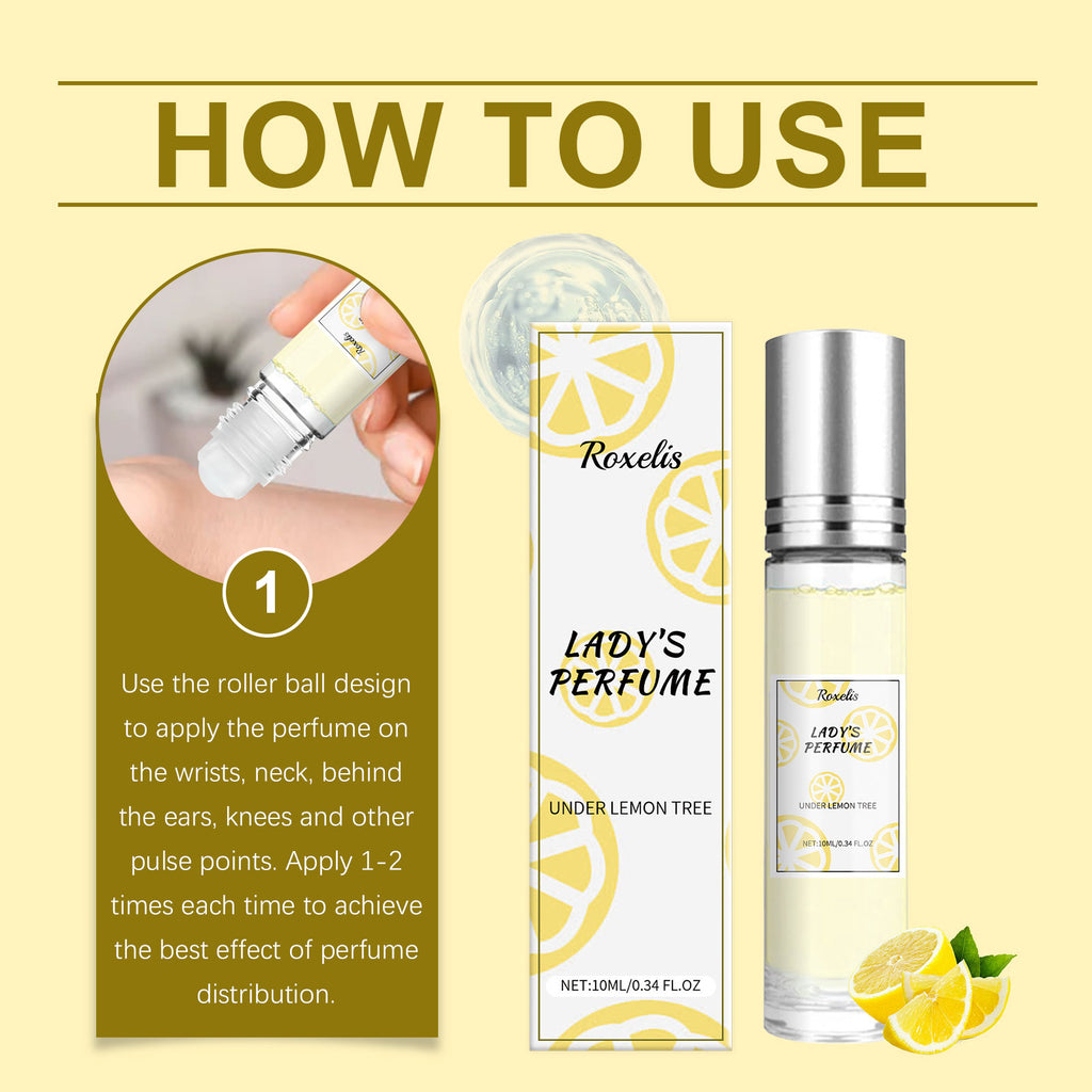 Roxelis Lemon Fresh Yellow Perfume, Fresh Light Charming Charm Perfume Pheromone Fragrance Small Fruit Scent Perfume