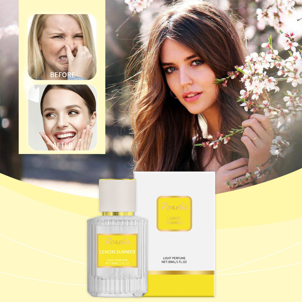 Roxelis Lemon Summer Charming Perfume Summer Fresh Non-Sticky Natural Light Fragrance Exudes Personality Charm Perfume