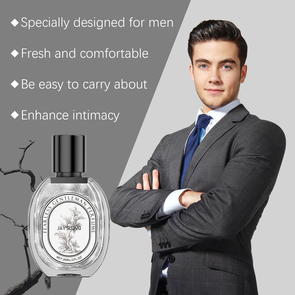 Jaysuing Fearless Gentleman Perfume, Classic High-Grade Light Fragrance Wood Men Dating Lasting Fragrance Small Fresh