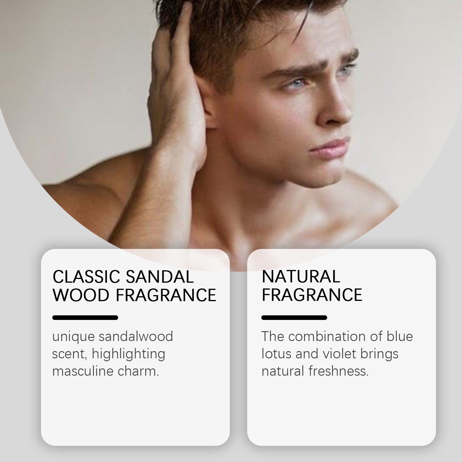 East Moon Attractive Men Light Scent, Exude Charming Date Fragrance Fragrance Portable Sandalwood Perfume