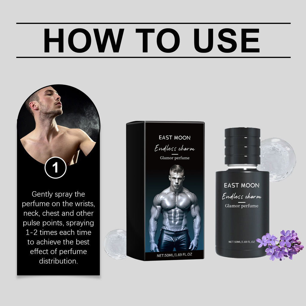 East Moon Attractive Men Light Scent, Exude Charming Date Fragrance Fragrance Portable Sandalwood Perfume