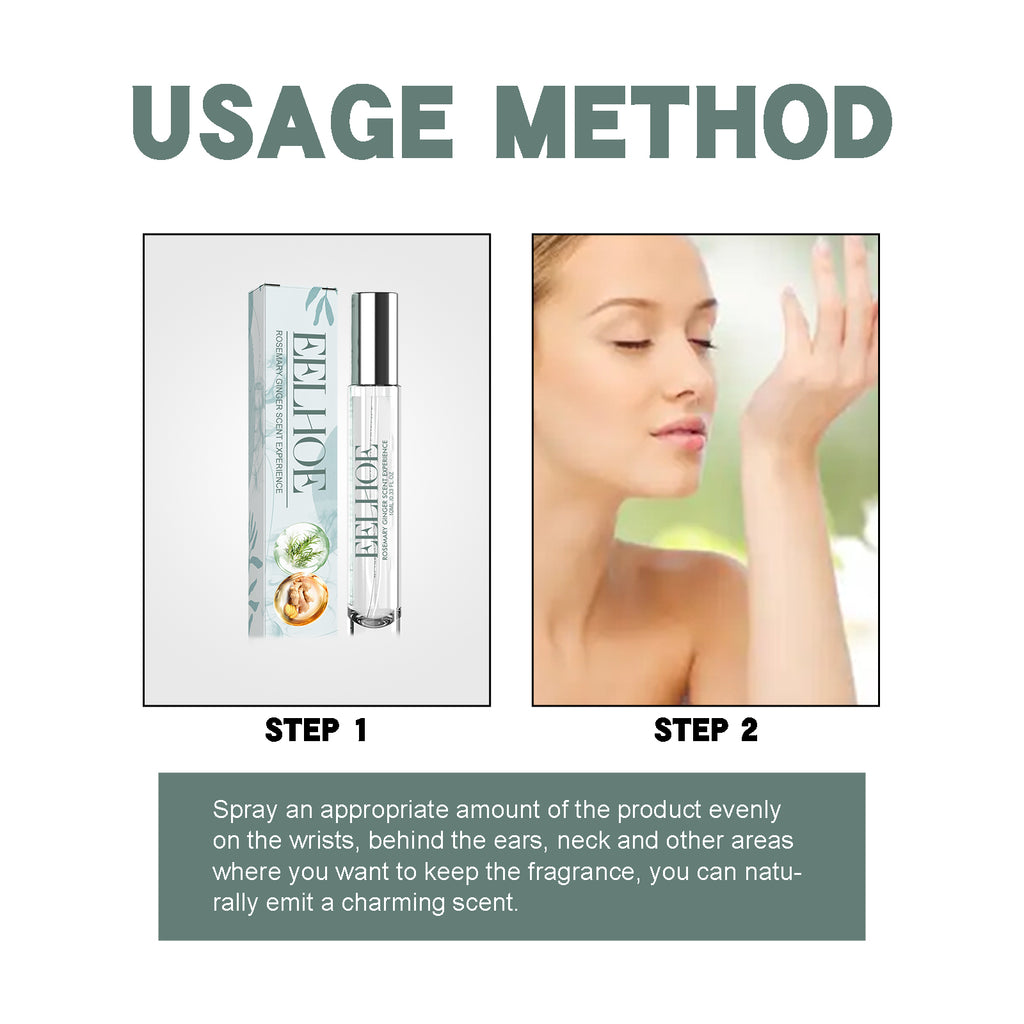 EELHOE Rosemary Ginger Scent Experience Perfume, Natural Fragrance Behind The Ear And Wrist For Women