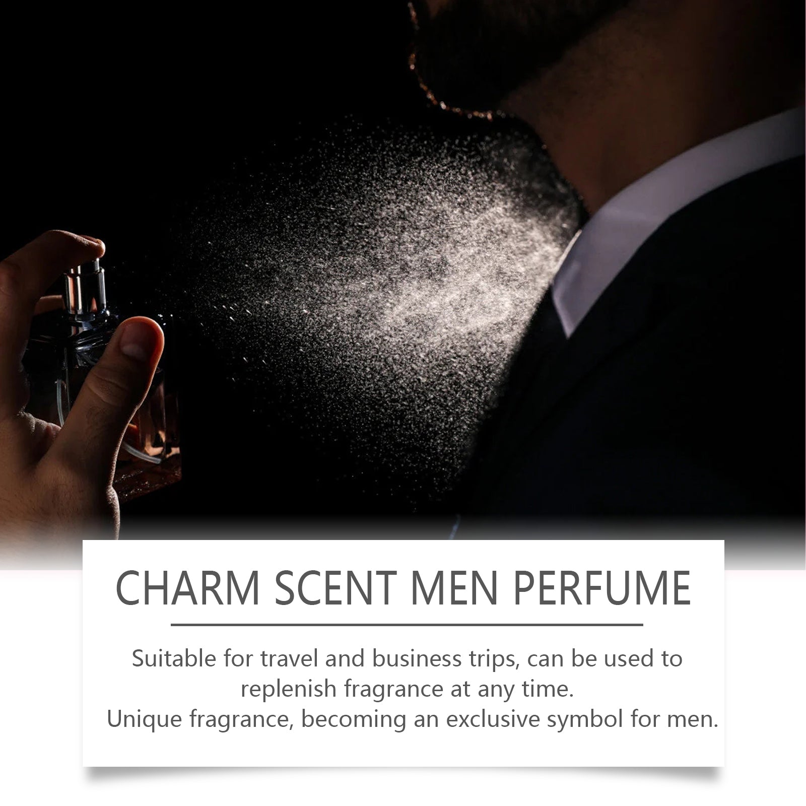 East Moon Men's Perfume, Long Lasting Light Fragrance Wood Fragrance Fresh Natural Release Men's Charm Perfume