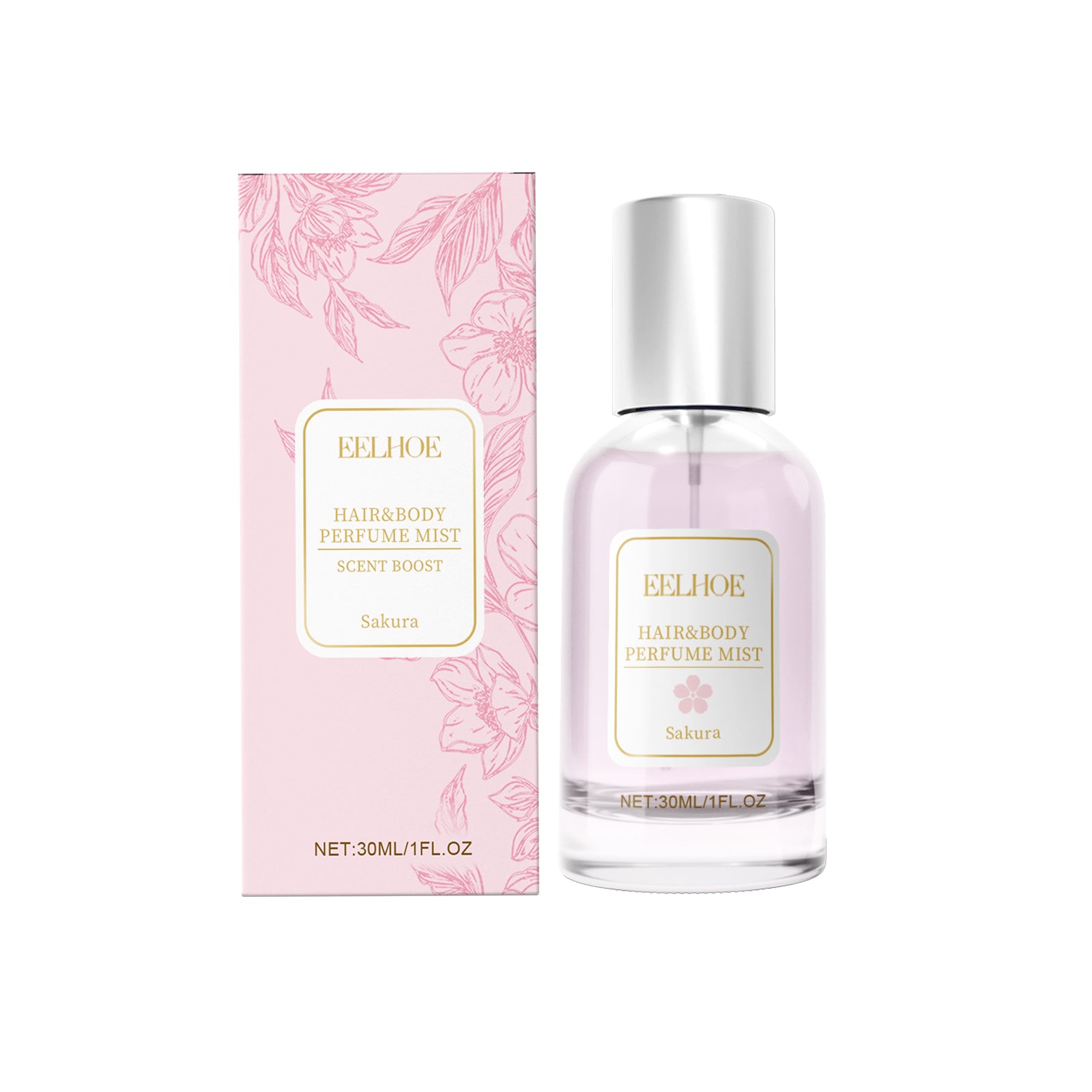 EELHOE Cherry Blossom Body Hair Eau De Parfum Spray Elegant Fresh Dating Atmosphere Natural Niche Eau De Parfum Spray