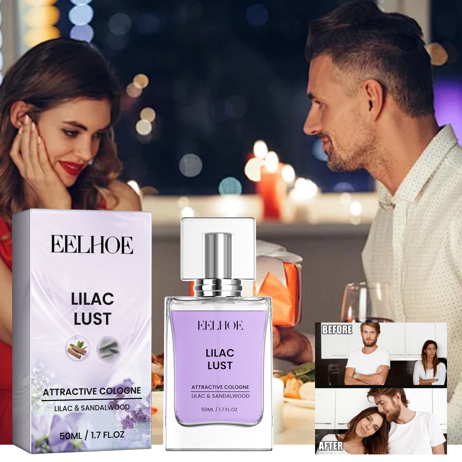 EELHOE Lilac Lust, Lasting Fragrance Couples Date Fragrance Natural And Fresh To Take With You