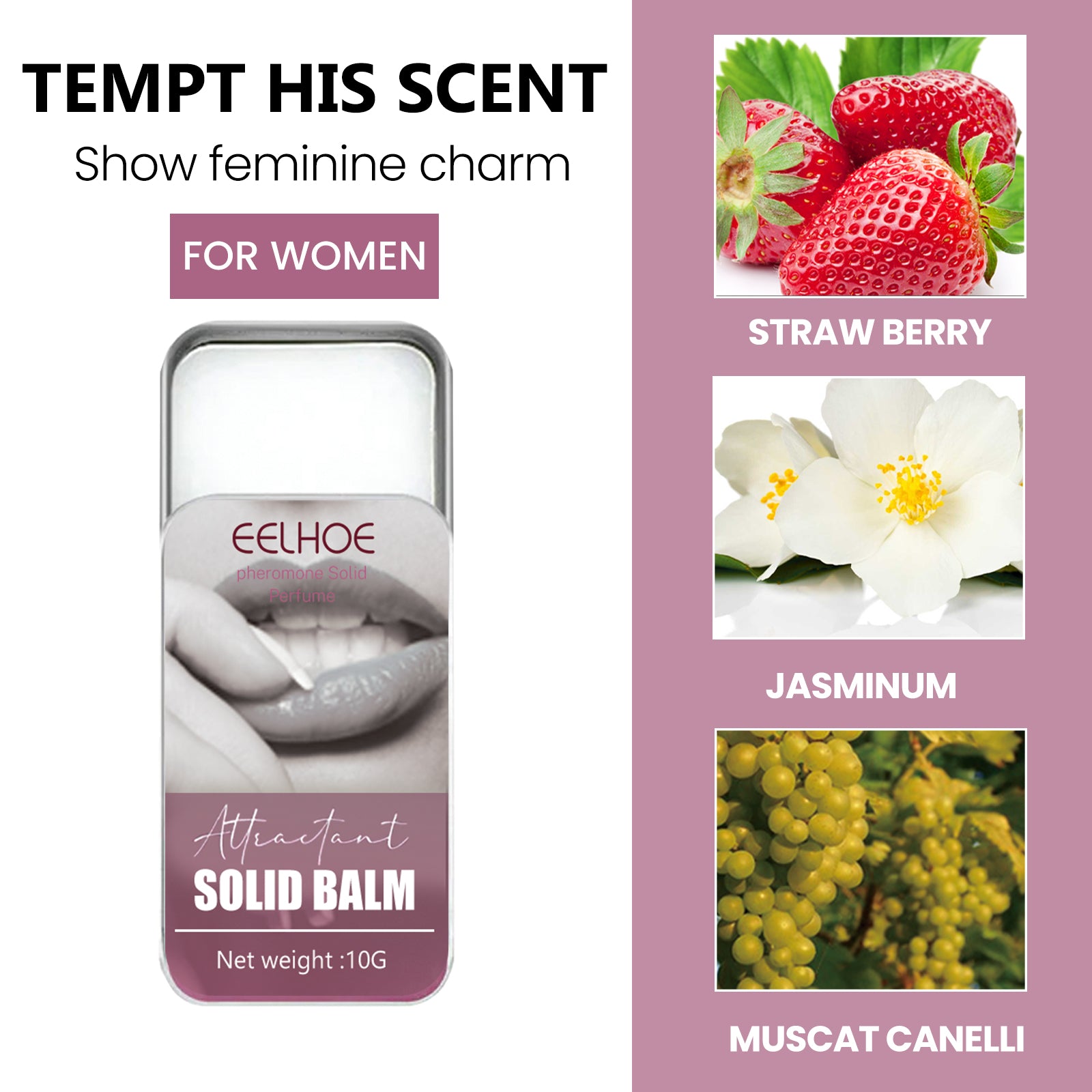 EELHOE Solid Perfumed Body Skin Lasting Fragrance Fresh Air Light Fragrance Portable Balm