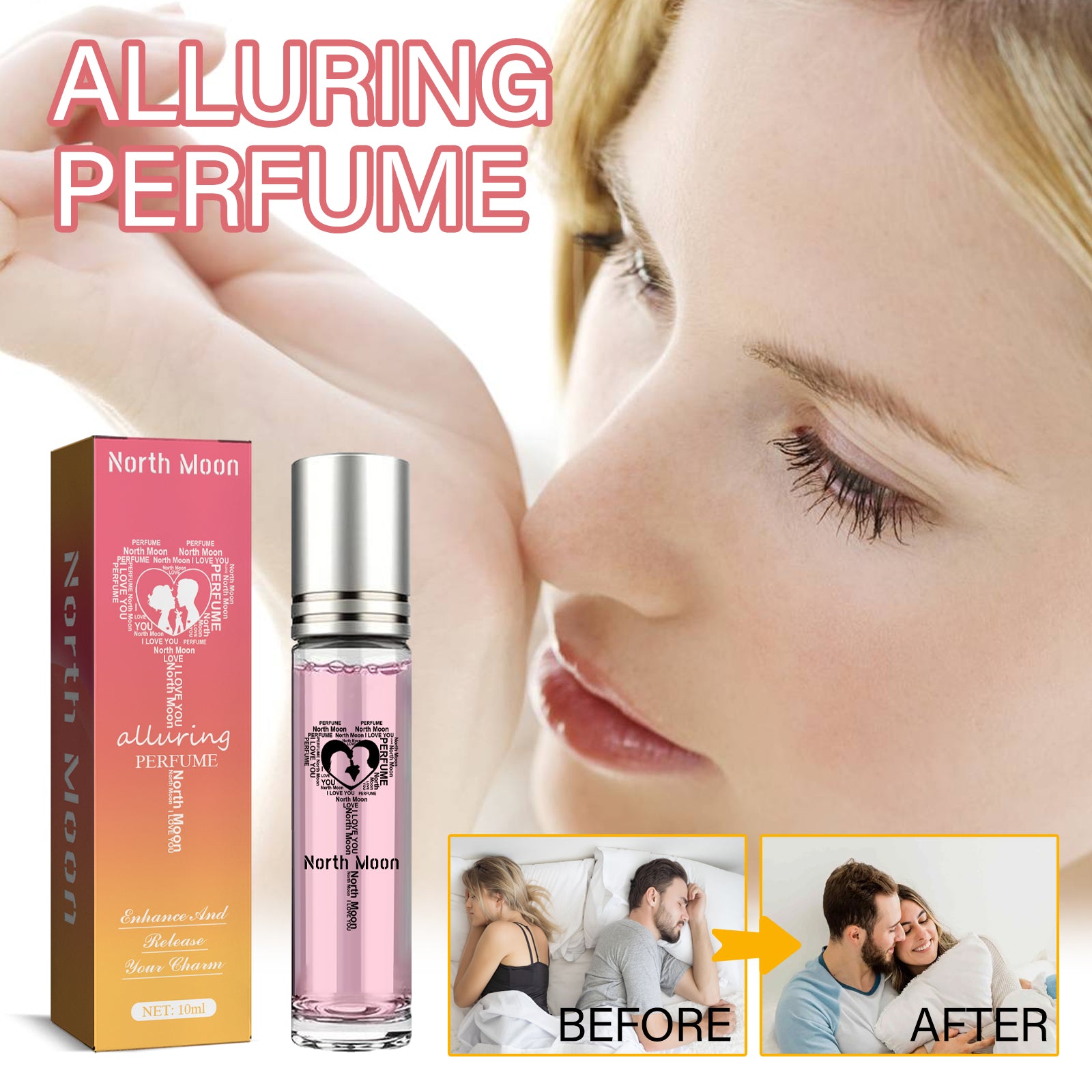 North Moon Ball Perfume, Natural Long Lasting Ladies Date Fresh Fragrance Portable Ball Perfume