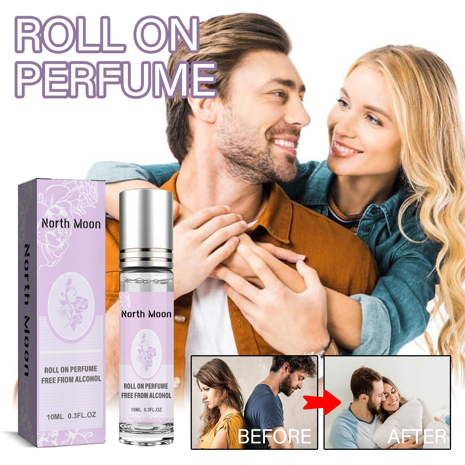 North Moon Charm Ball Perfume Natural Fresh Light Fragrance Lasting Fragrance Lovers Dating Atmosphere Perfume