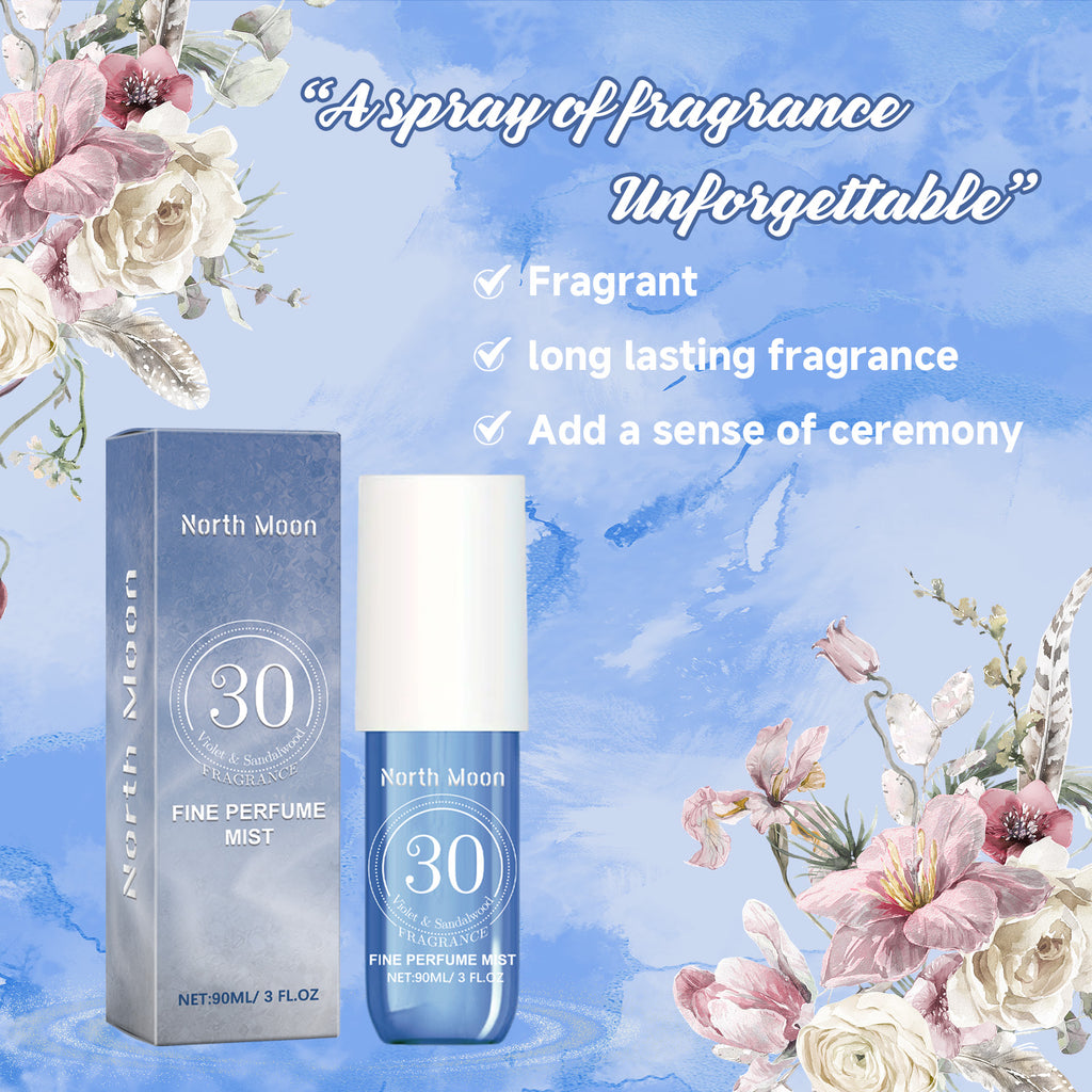 North Moon Violet Perfume Spray, Fresh Light Fragrance Behind Ears And Wrist Lasting Charm Perfume