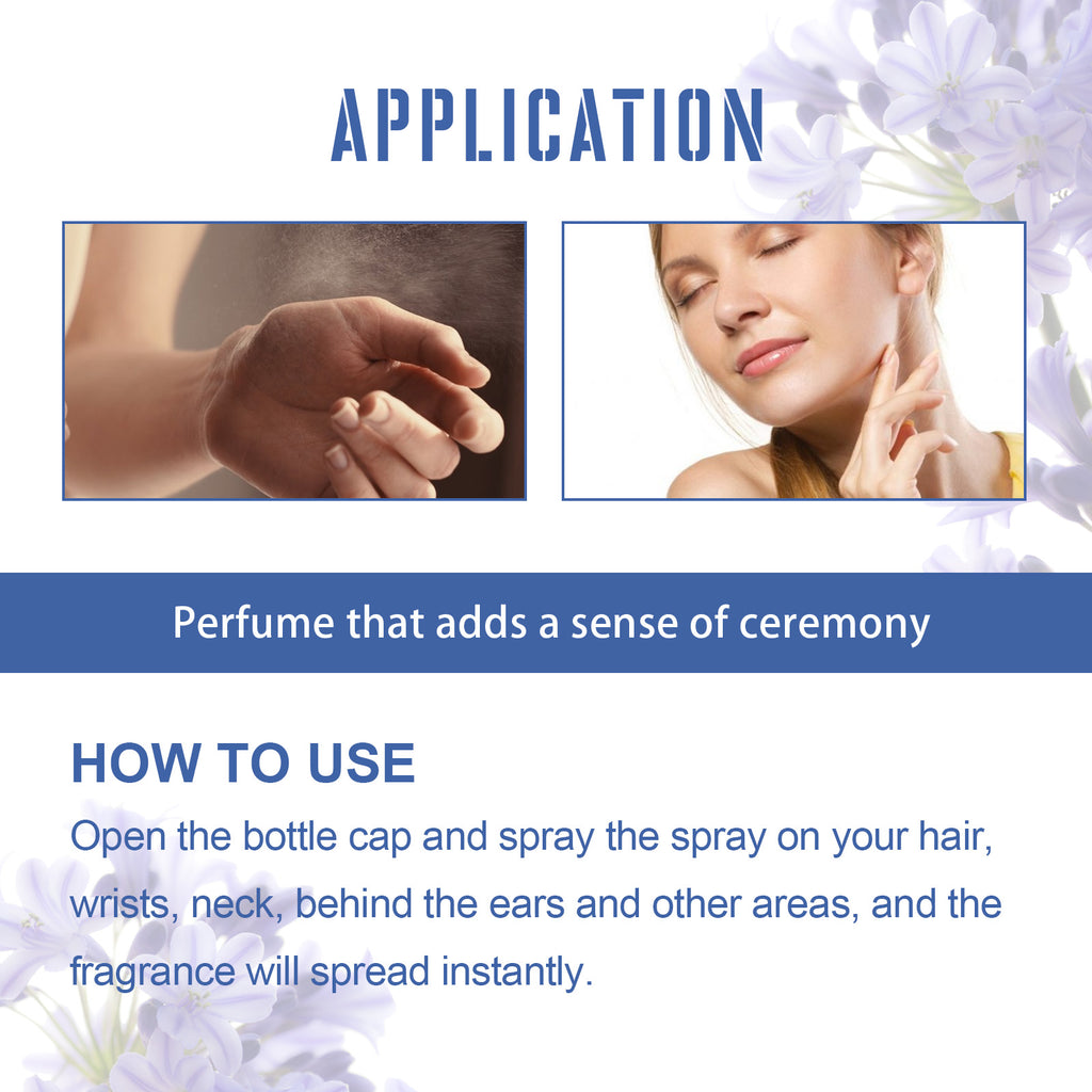 North Moon Violet Perfume Spray, Fresh Light Fragrance Behind Ears And Wrist Lasting Charm Perfume