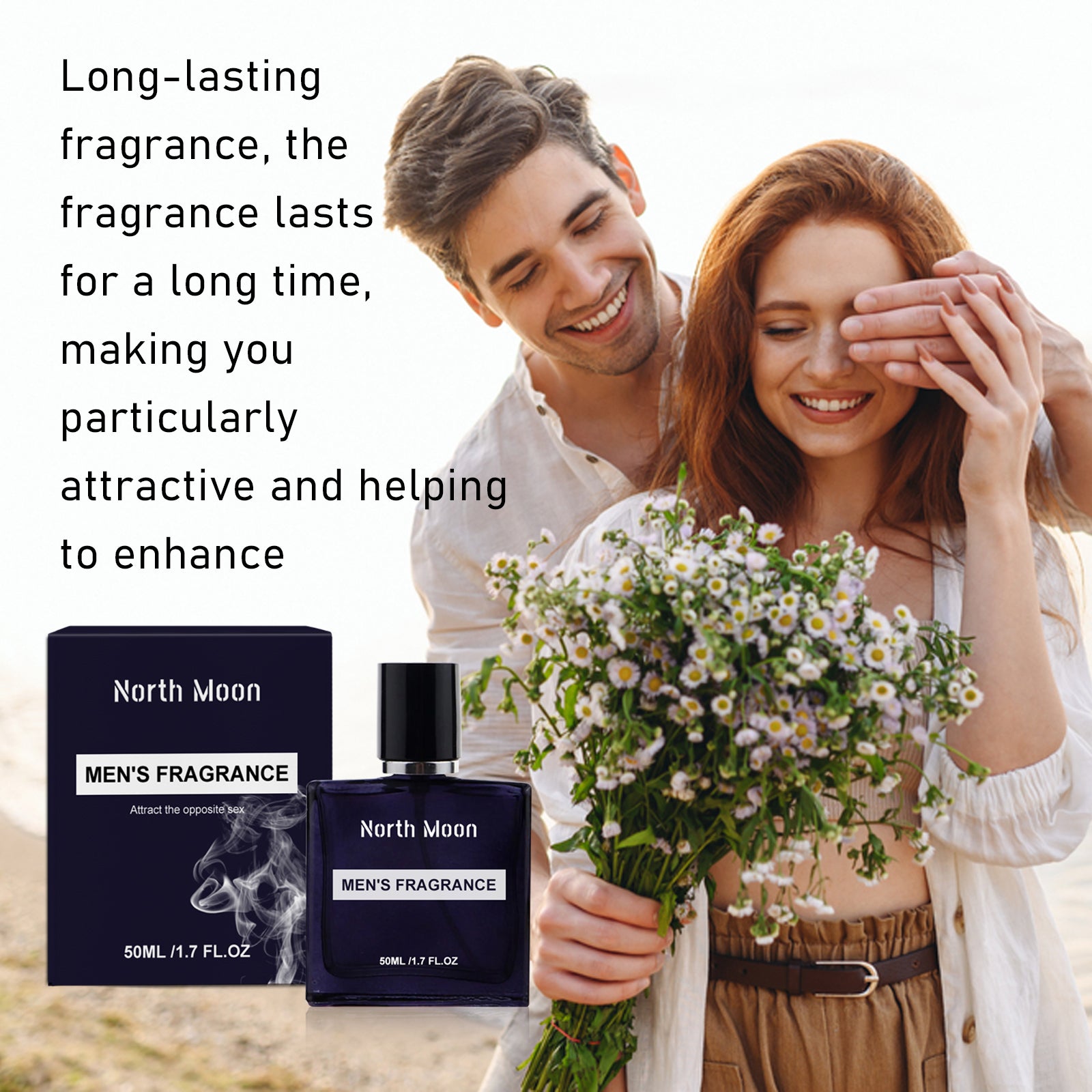 North Moon Men's Charm Perfume Natural Fresh Niche Dating Portable Lasting Fragrance Atmosphere Perfume
