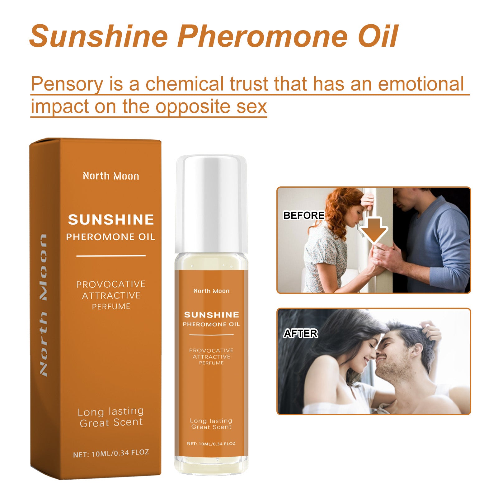 North Moon Sunshine Pheromone Oil, Fresh And Elegant Lasting Fragrance For Lovers Atmosphere Perfume