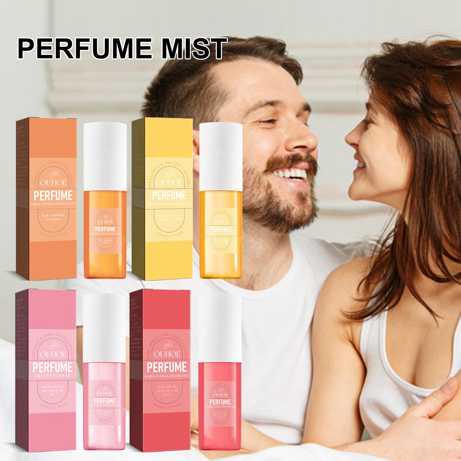 Ouhoe Brazil Perfume (Orange) Women Dating Fresh Natural Long-Lasting Fragrance Non-Pungent Floral Body Perfume Spray