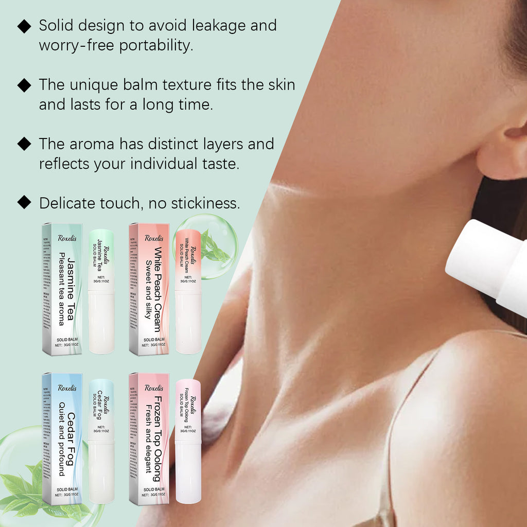 Roxelis Clear Fragrance Type Solid Balm Fresh Charm Light Elegant Charm Keep Fragrance Fresh Non-Sticky Solid Balm