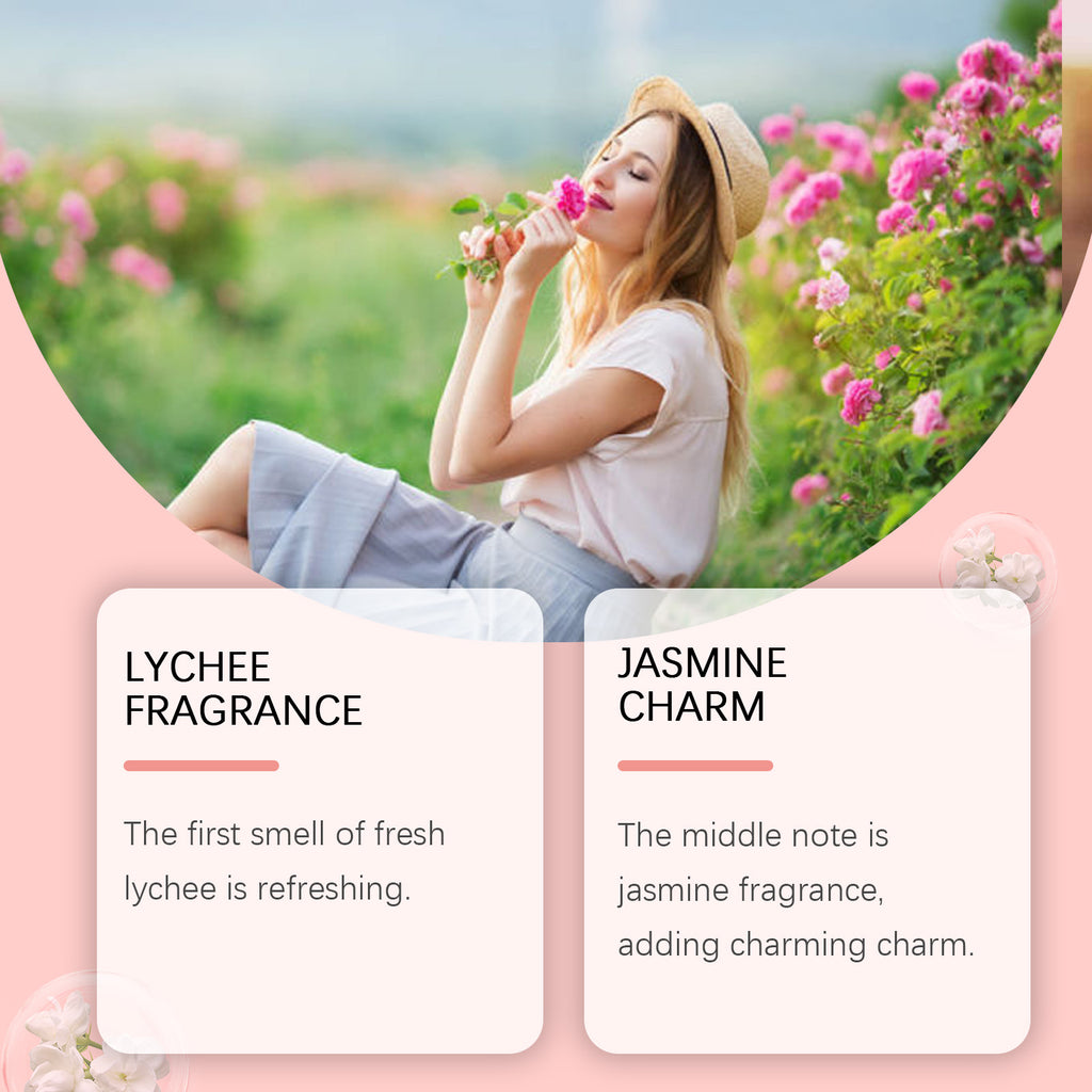 Roxelis Lychee Crystal Crown Perfume, Elegant Style Fresh Body Scent Light Lingering Fresh Lychee Fragrance Fragrance