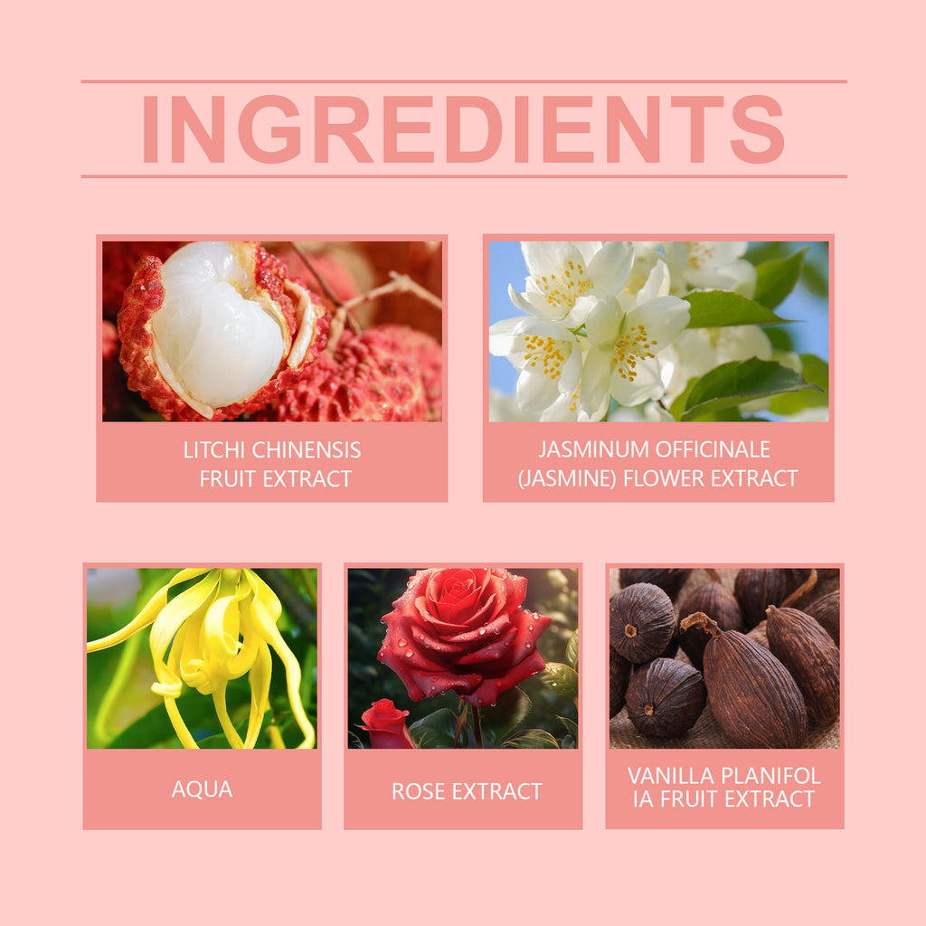 Roxelis Lychee Crystal Crown Perfume, Elegant Style Fresh Body Scent Light Lingering Fresh Lychee Fragrance Fragrance