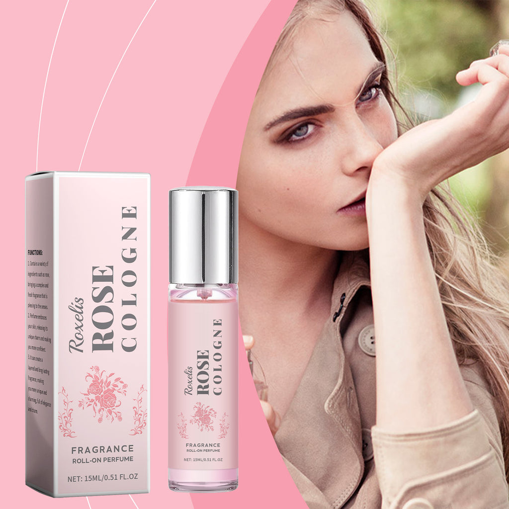 Roxelis Rose Elegant Roll-On Perfume Women's Wrist Long-Lasting Light Fragrance Fresh Floral Roses Keep Perfume Perfume