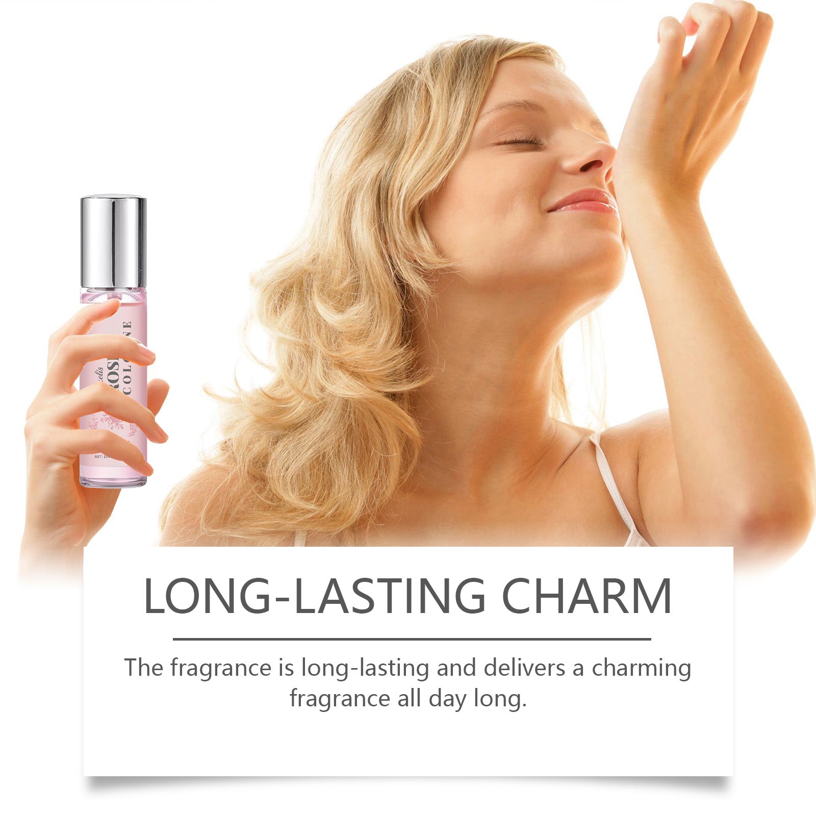 Roxelis Rose Elegant Roll-On Perfume Women's Wrist Long-Lasting Light Fragrance Fresh Floral Roses Keep Perfume Perfume