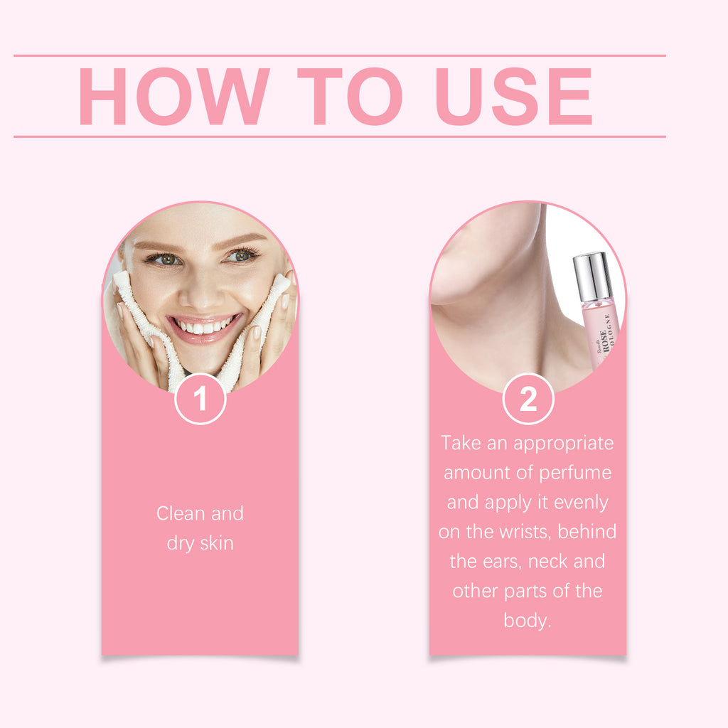 Roxelis Rose Elegant Roll-On Perfume Women's Wrist Long-Lasting Light Fragrance Fresh Floral Roses Keep Perfume Perfume