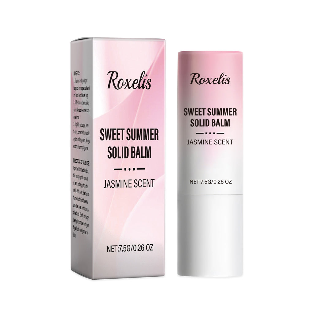 Roxelis Sweet Summer Solid Balm (Jasmine Scent), Fresh And Elegant Portable Care Solid Balm With Fragrance And Charm