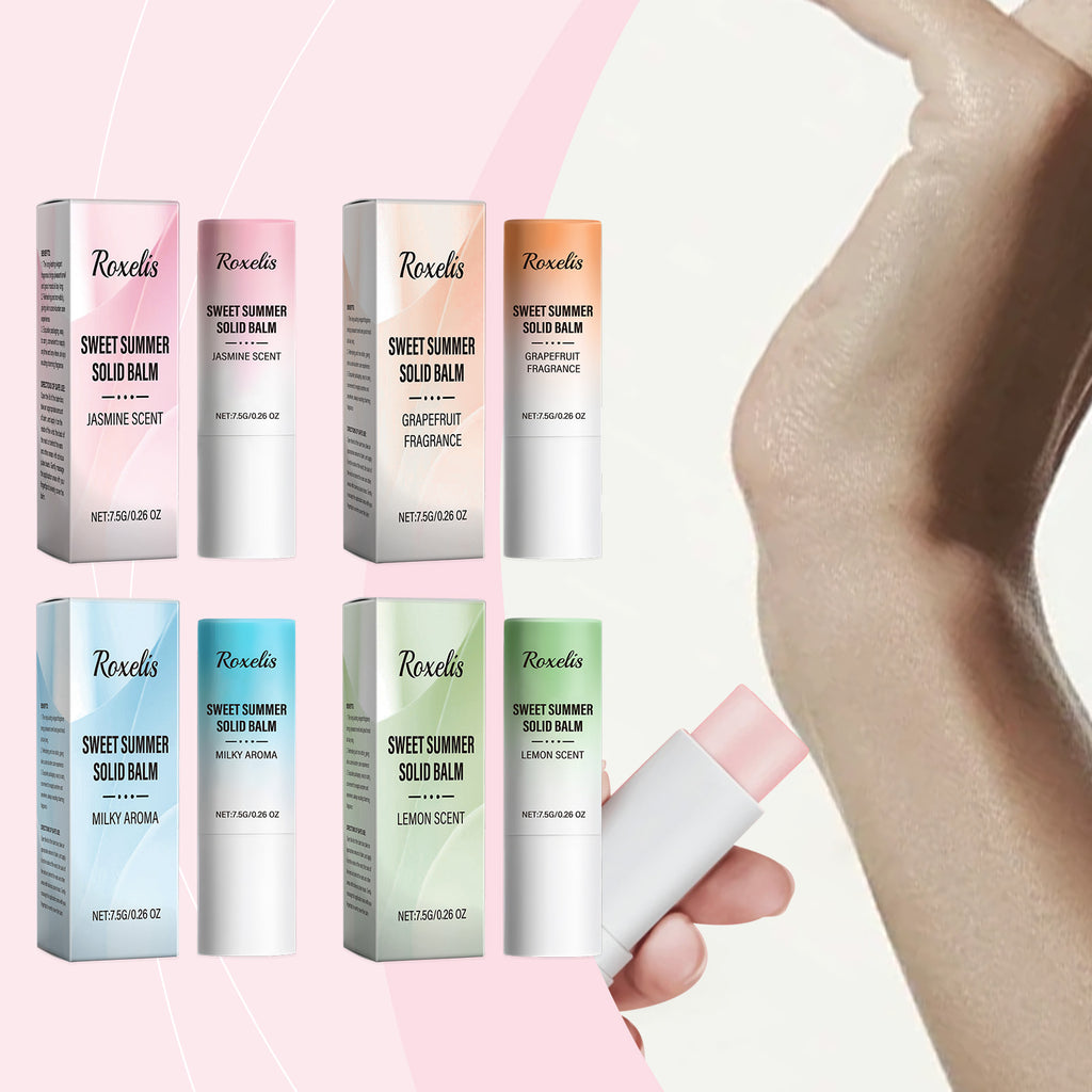 Roxelis Sweet Summer Solid Balm (Jasmine Scent), Fresh And Elegant Portable Care Solid Balm With Fragrance And Charm