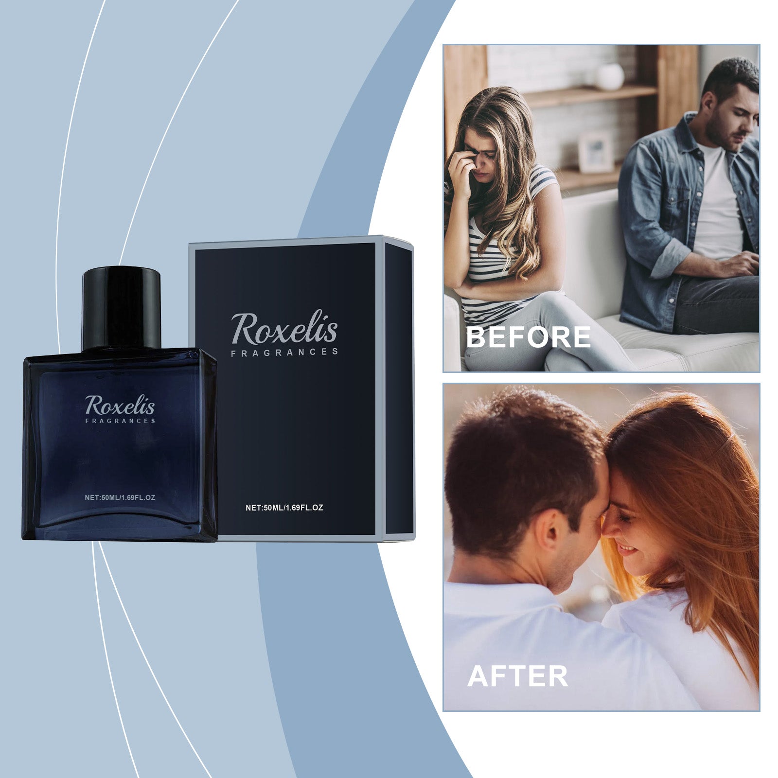 Roxelis Men's Charm Perfume, Natural Fresh Lasting Fragrance Release Men's Charm Temperament Dating Atmosphere Perfume