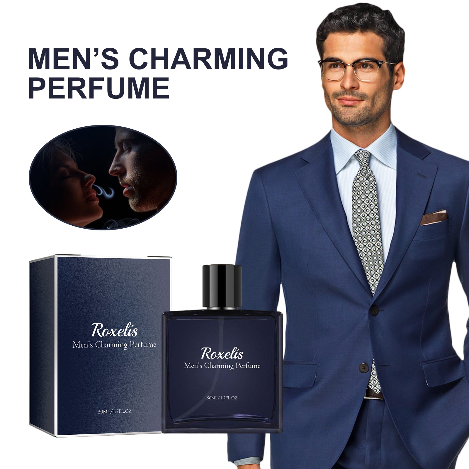 Roxelis Men's Charm Perfume Fragrance Natural Fresh Charm Release Lasting Fragrance Couple Dating Atmosphere Perfume