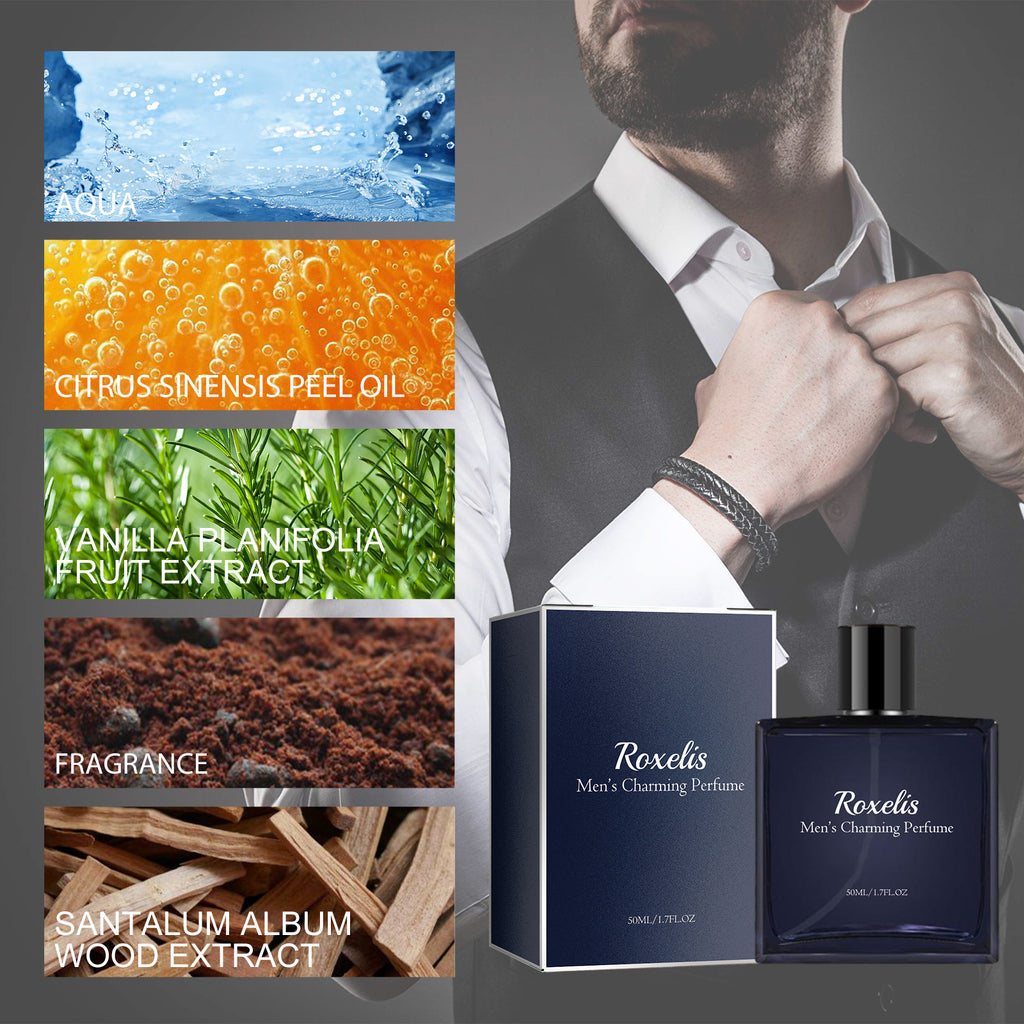 Roxelis Men's Charm Perfume Fragrance Natural Fresh Charm Release Lasting Fragrance Couple Dating Atmosphere Perfume