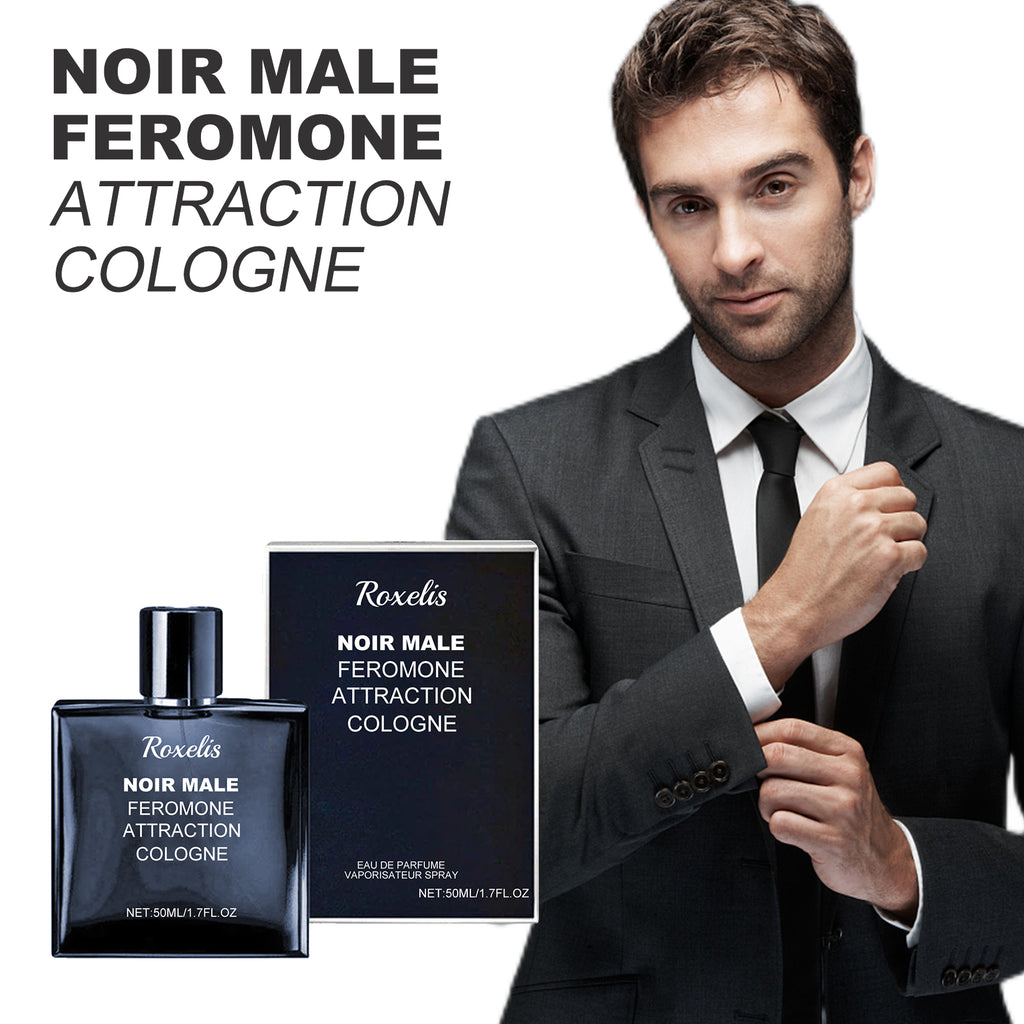 Roxelis Noir Male Feromone Attraction Cologne, Fragrance Refreshing Mild Not Pungent Lasting Fragrance Release Charm Date Atmosphere Perfume