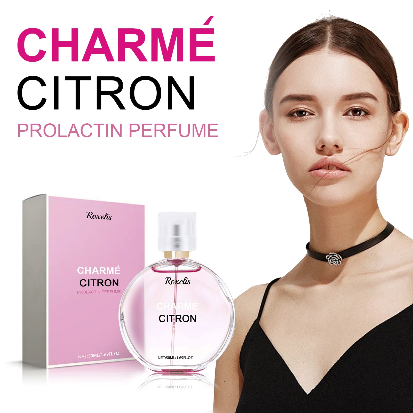 Roxelis Prolactin Perfume, Fresh Light Fragrance Lasting Fragrance Mild Not Pungent Elegant Ladies Dating Niche Perfume