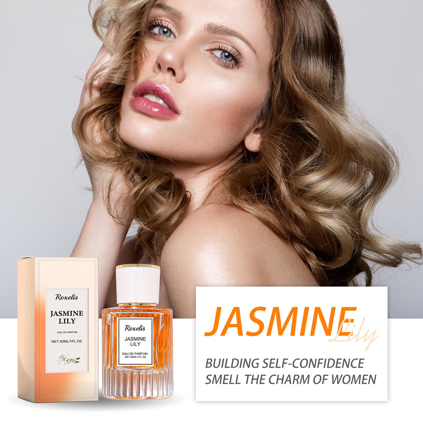 Roxelis Lily Women Pheromone Perfume, Wrist Behind Ear Neck Natural Long-Lasting Light Fragrance Delicate Elegance Exudes Feminine Charm