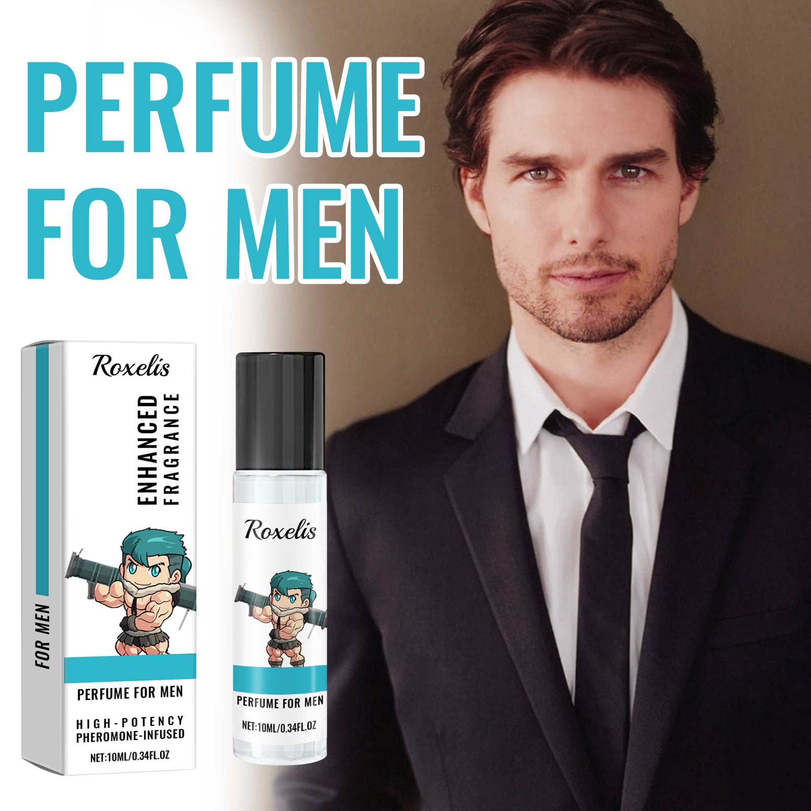 Roxelis Perfume For Men, Wrist, Neck Ear After Mild Natural And Pure And Fresh Quietly Elegant Fragrant Portable Lasting Perfume