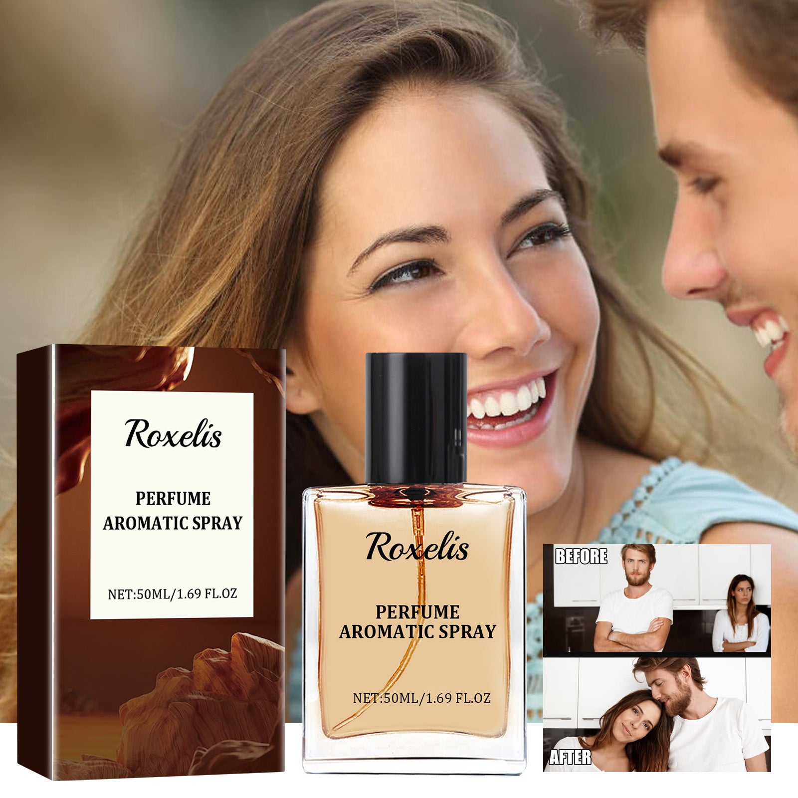 Roxelis Perfume Aromatic Spray, Mild Not Pungent Lasting Fragrance Men Release Charm Light Elegant Fresh Atmosphere Perfume