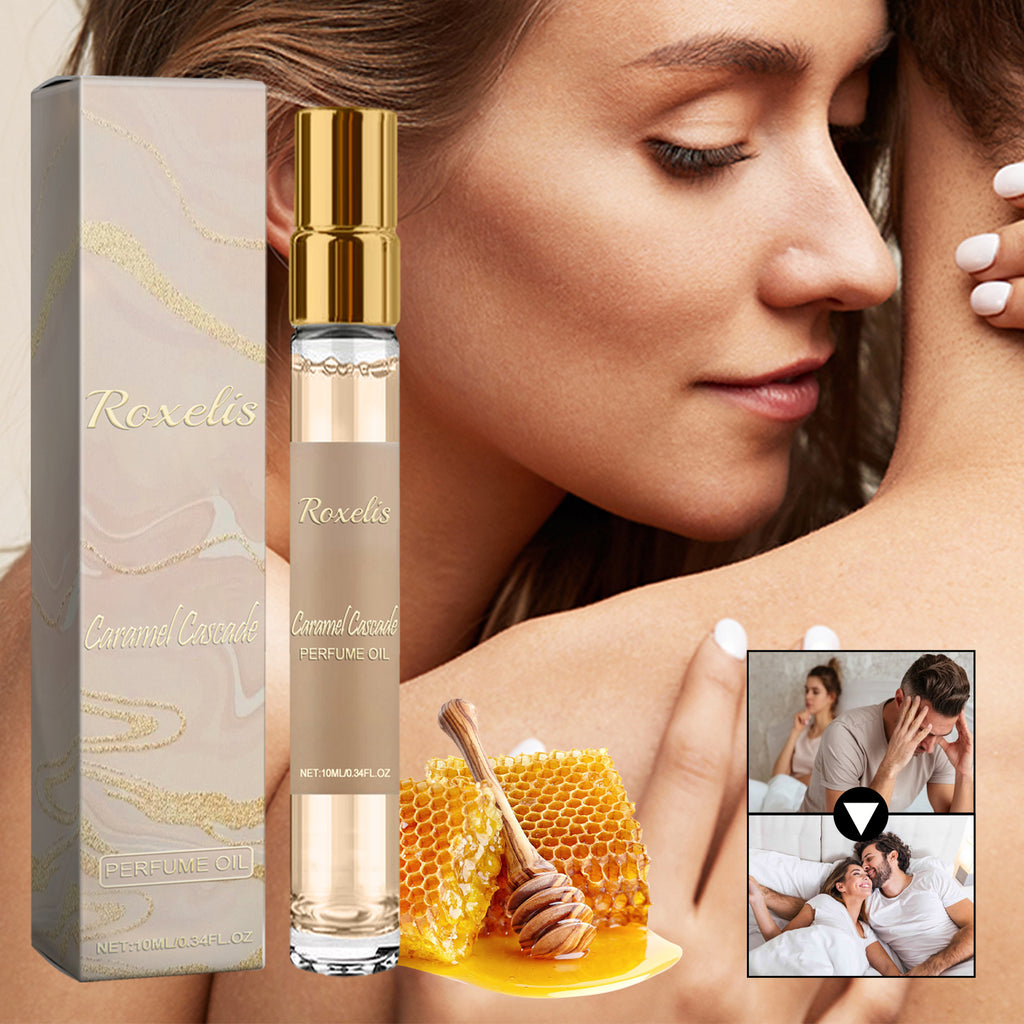 Roxelis Caramel Cascade Perfume Oil, Lasting Fragrance Light Elegant Natural Niche Fresh Mild Not Pungent Portable Caramel Perfume